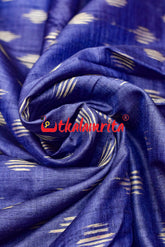 Navy Blue Body Ikat Gopalpur Tussar (Fabric)