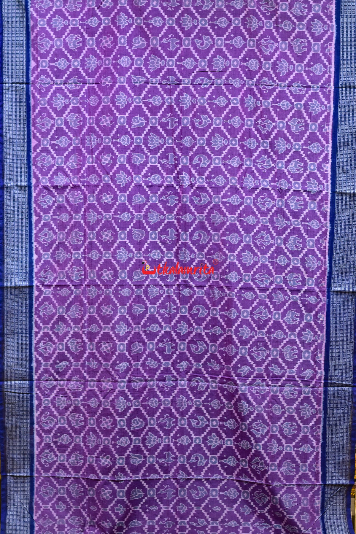 Minty Jamun Kothi Sankha Padma Sambalpuri Cotton Saree