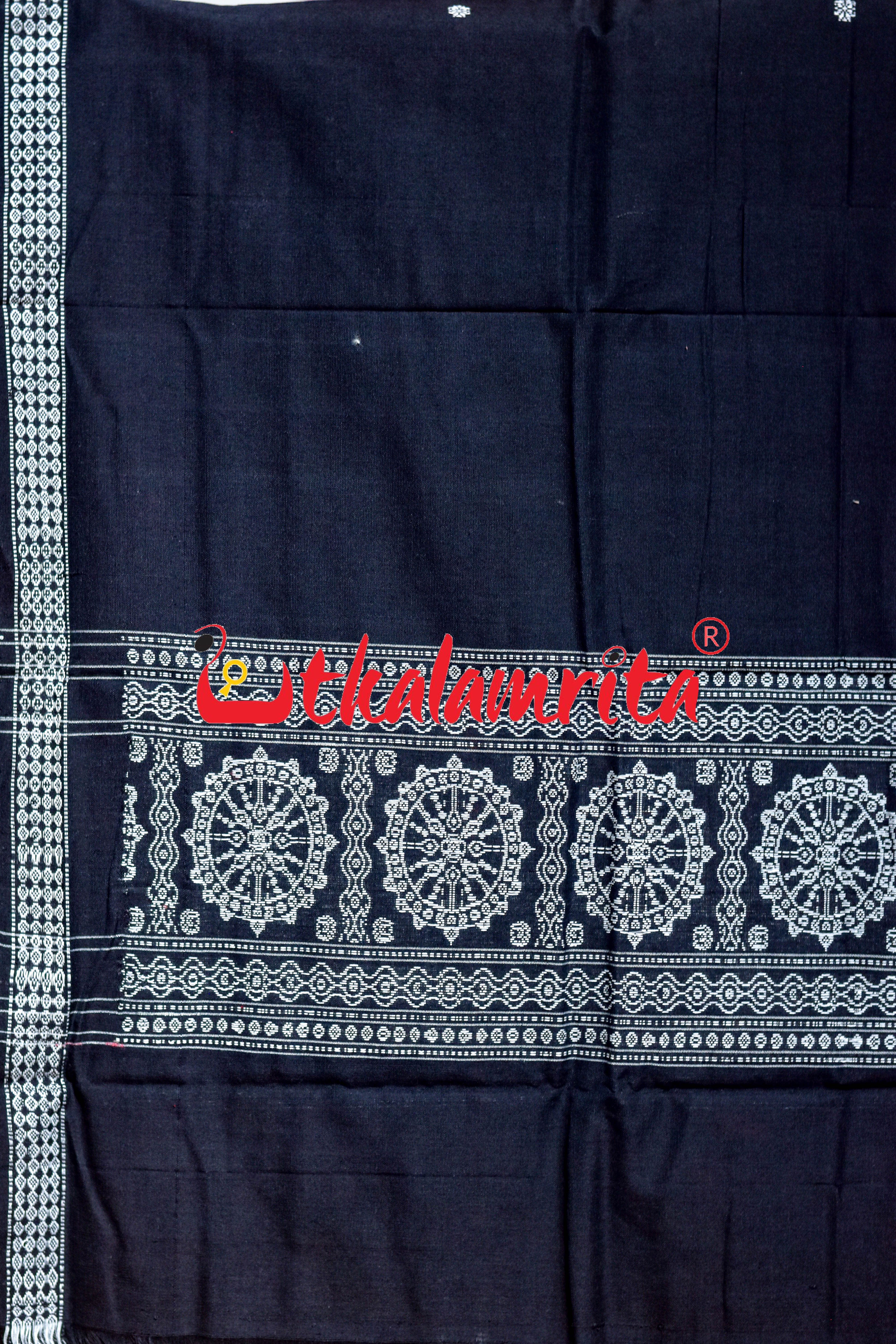 Grey Black Flower Bomkai Dress Set