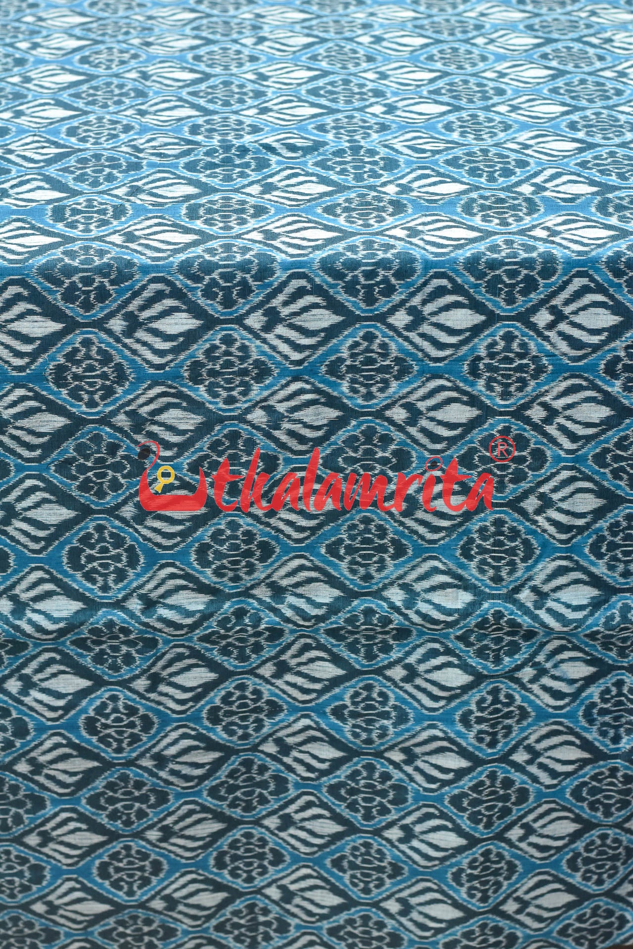 Blue Flower Bandha Cotton (Fabric)