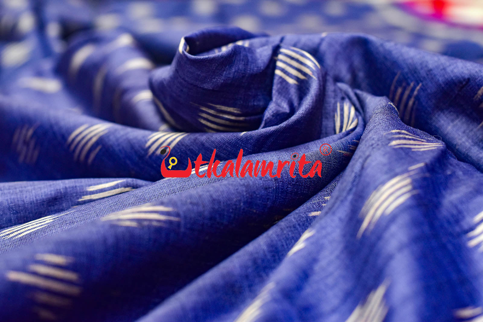 Navy Blue Body Ikat Gopalpur Tussar (Fabric)