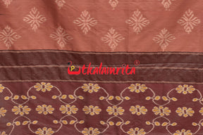 Natural Dye Big flower Ikat Khandua Silk Saree