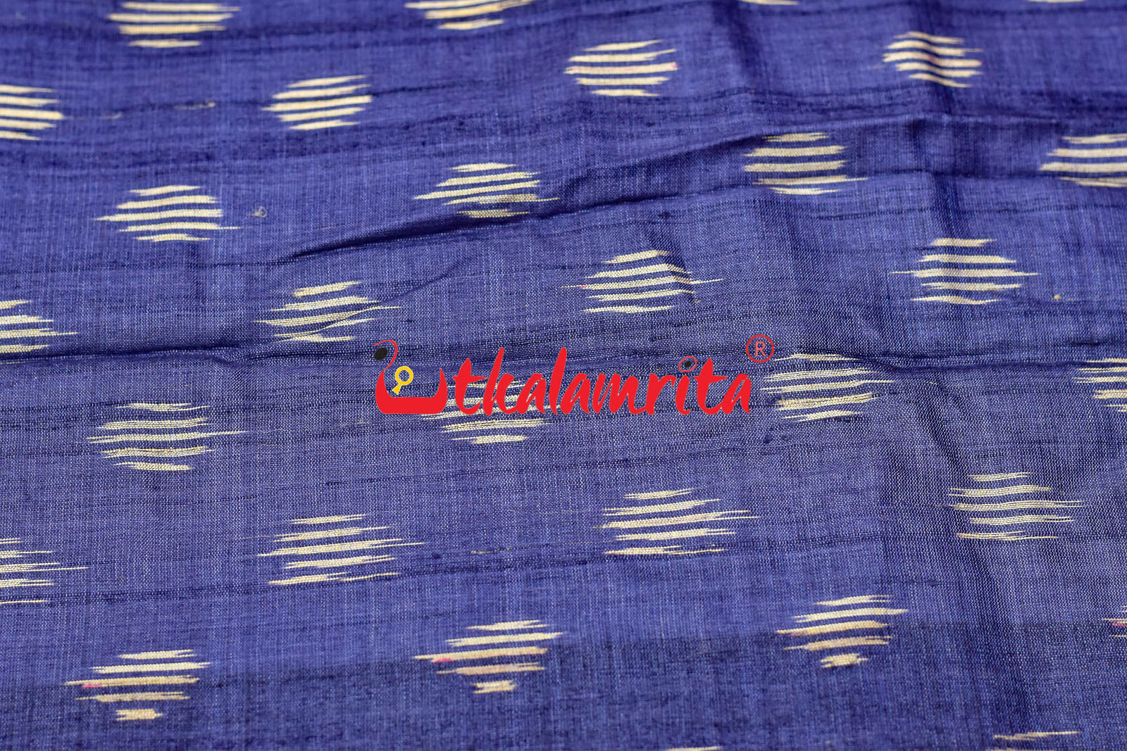 Navy Blue Body Ikat Gopalpur Tussar (Fabric)