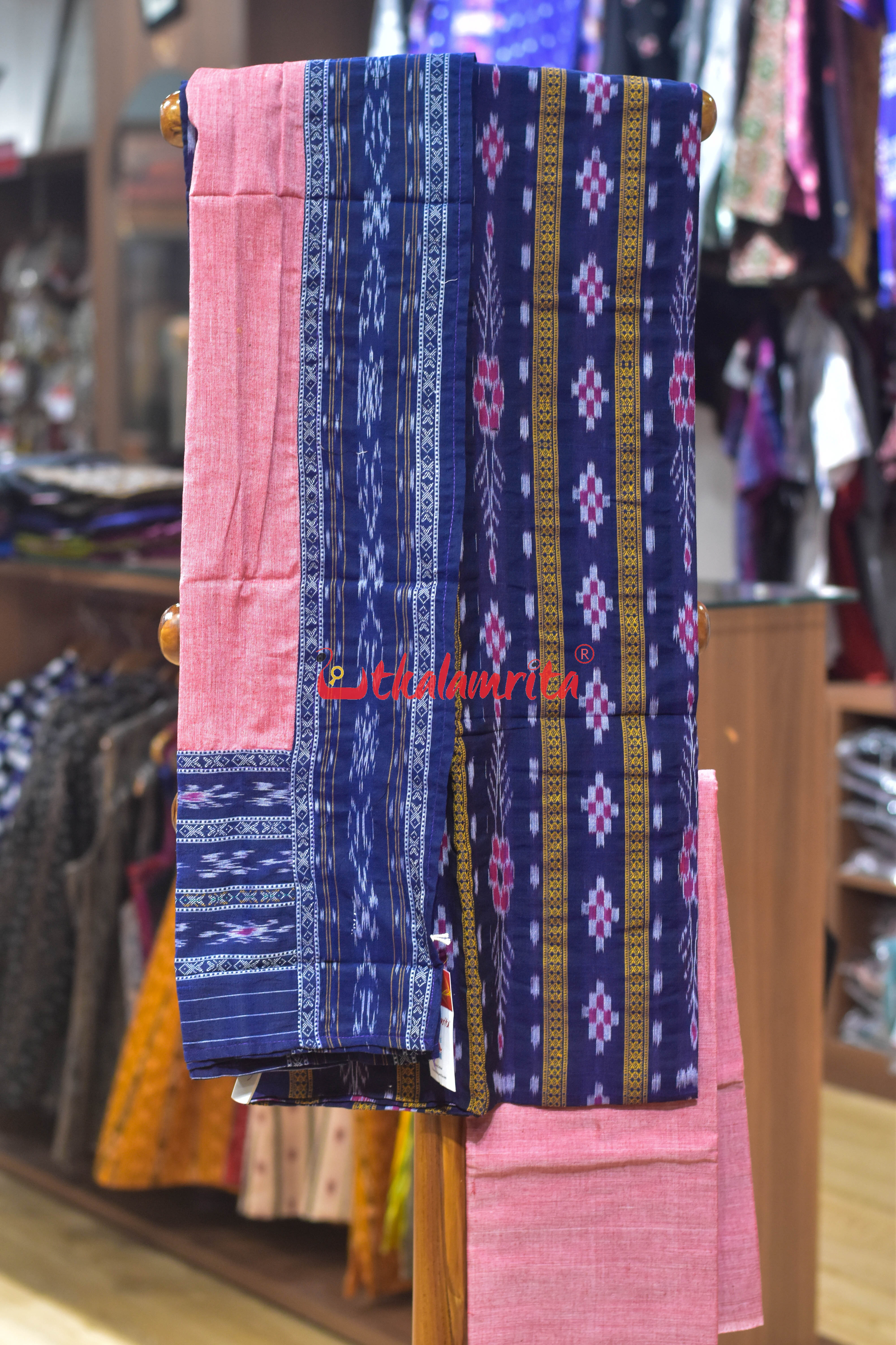 Violet Pink Pasapali Long Flower Bandha Dress Set