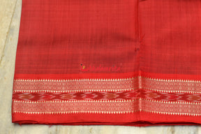 Maroon with Border Khandua Silk (Fabric)