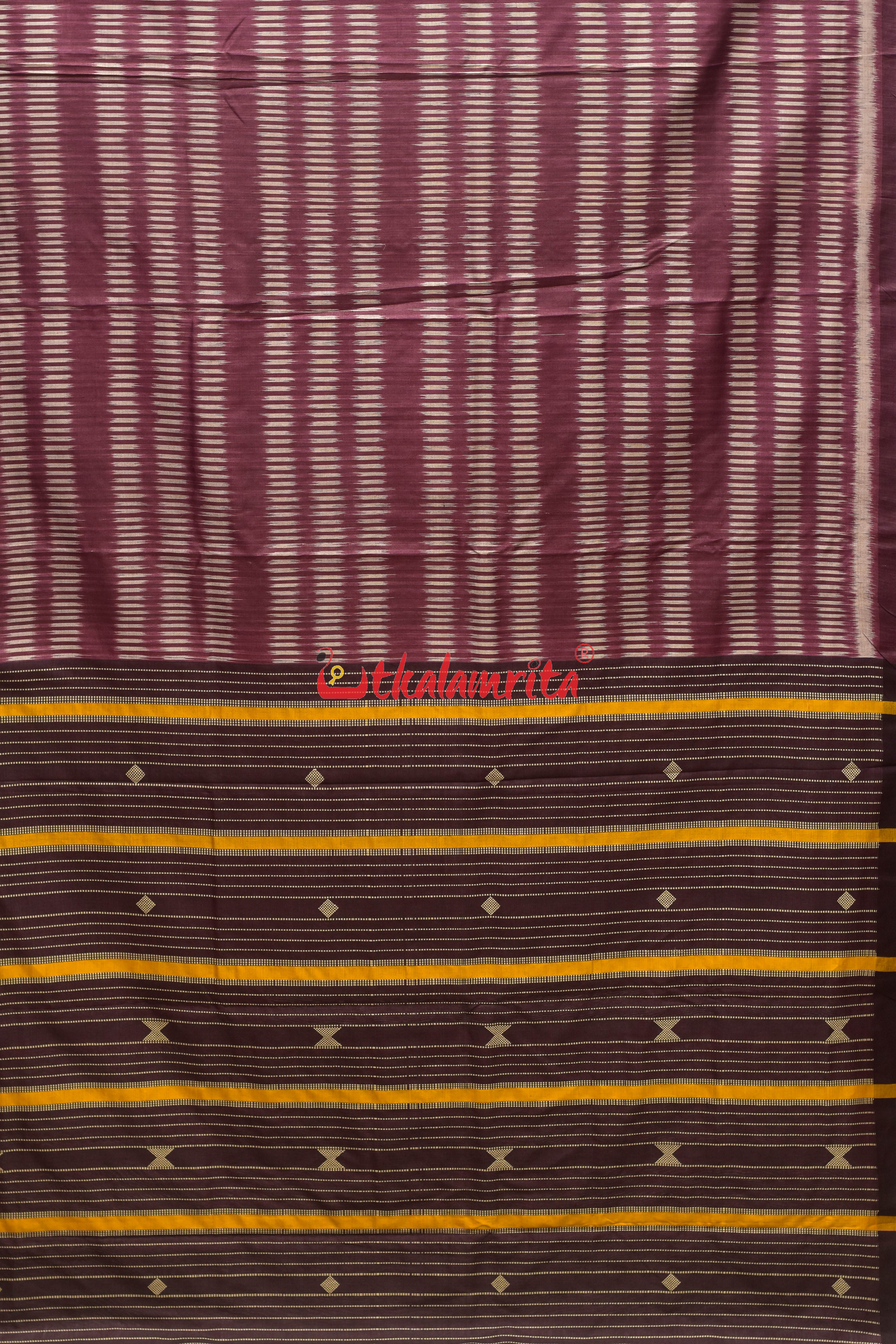 Jamun Body Ikat Tussar Saree