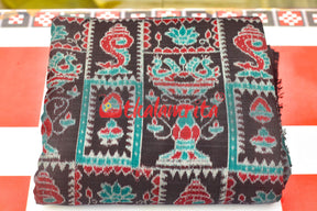 Black Sankha & Flowers (Fabric)