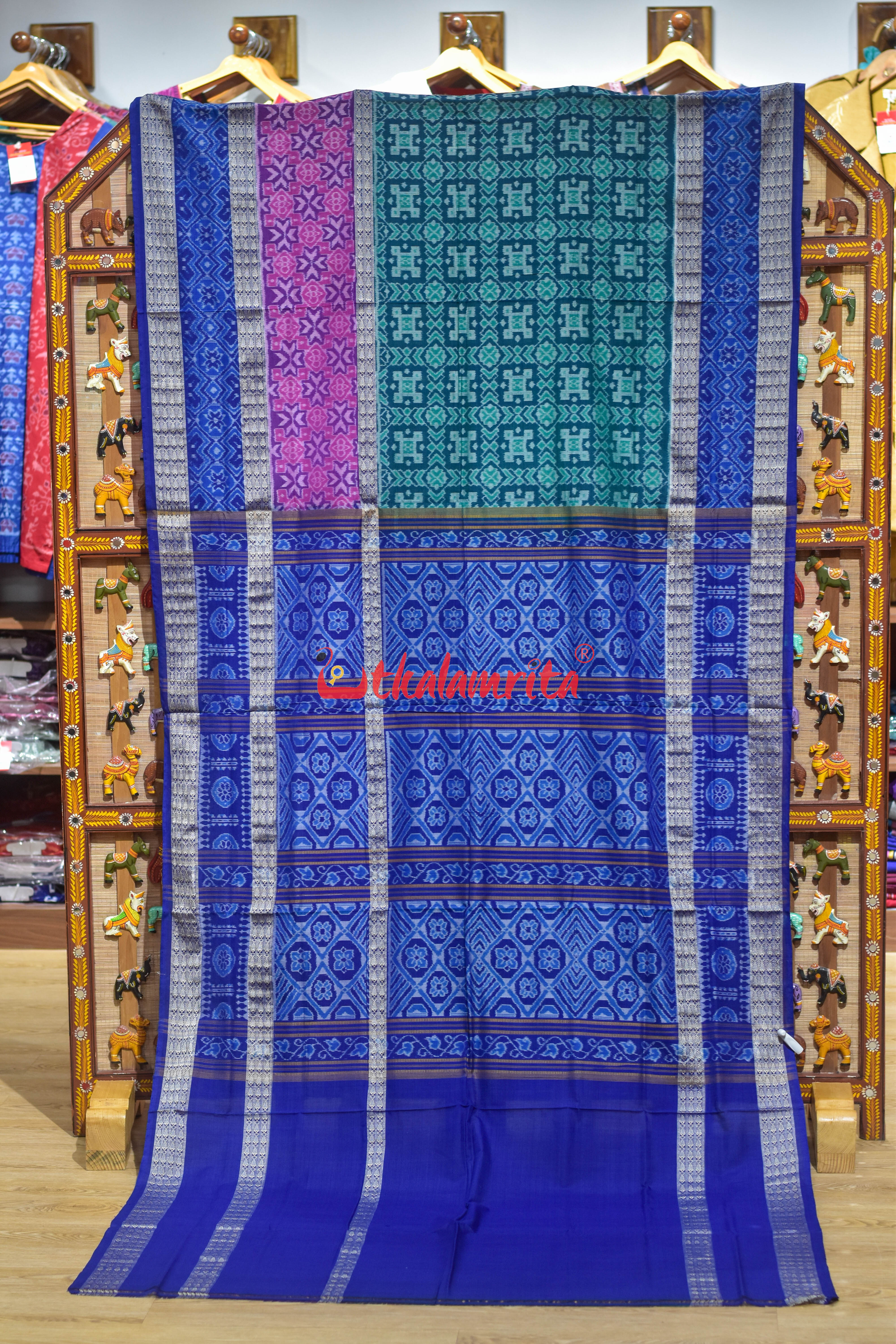 Multi Scot Sambalpuri Cotton Saree