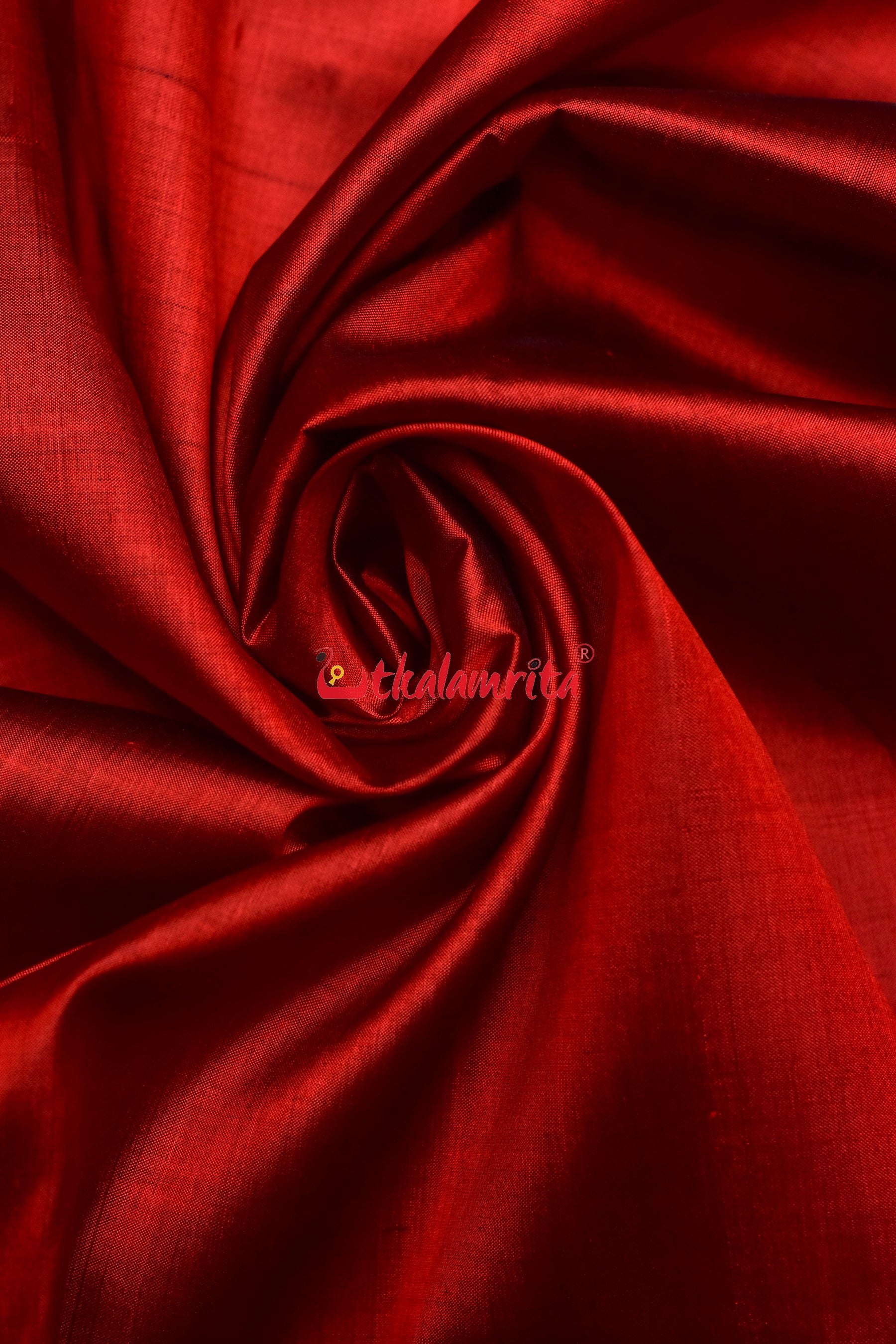 Maroon with Border Khandua Silk (Fabric)