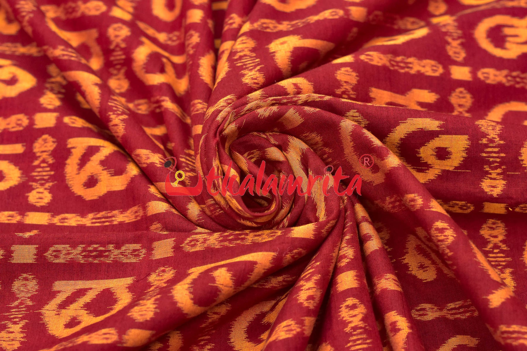 Red Odia Letters (Fabric)