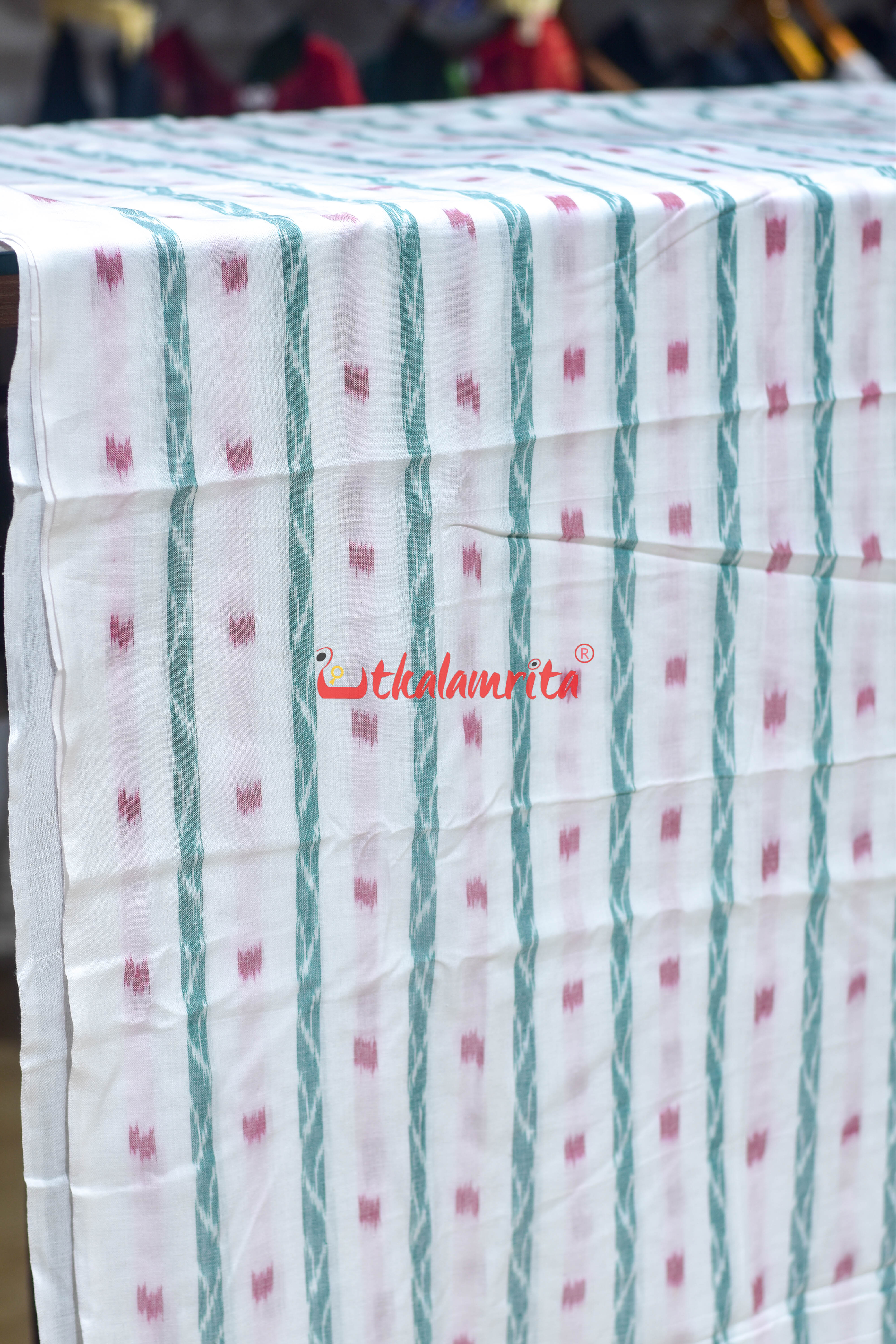 White Red Dots and Lata (Fabric)