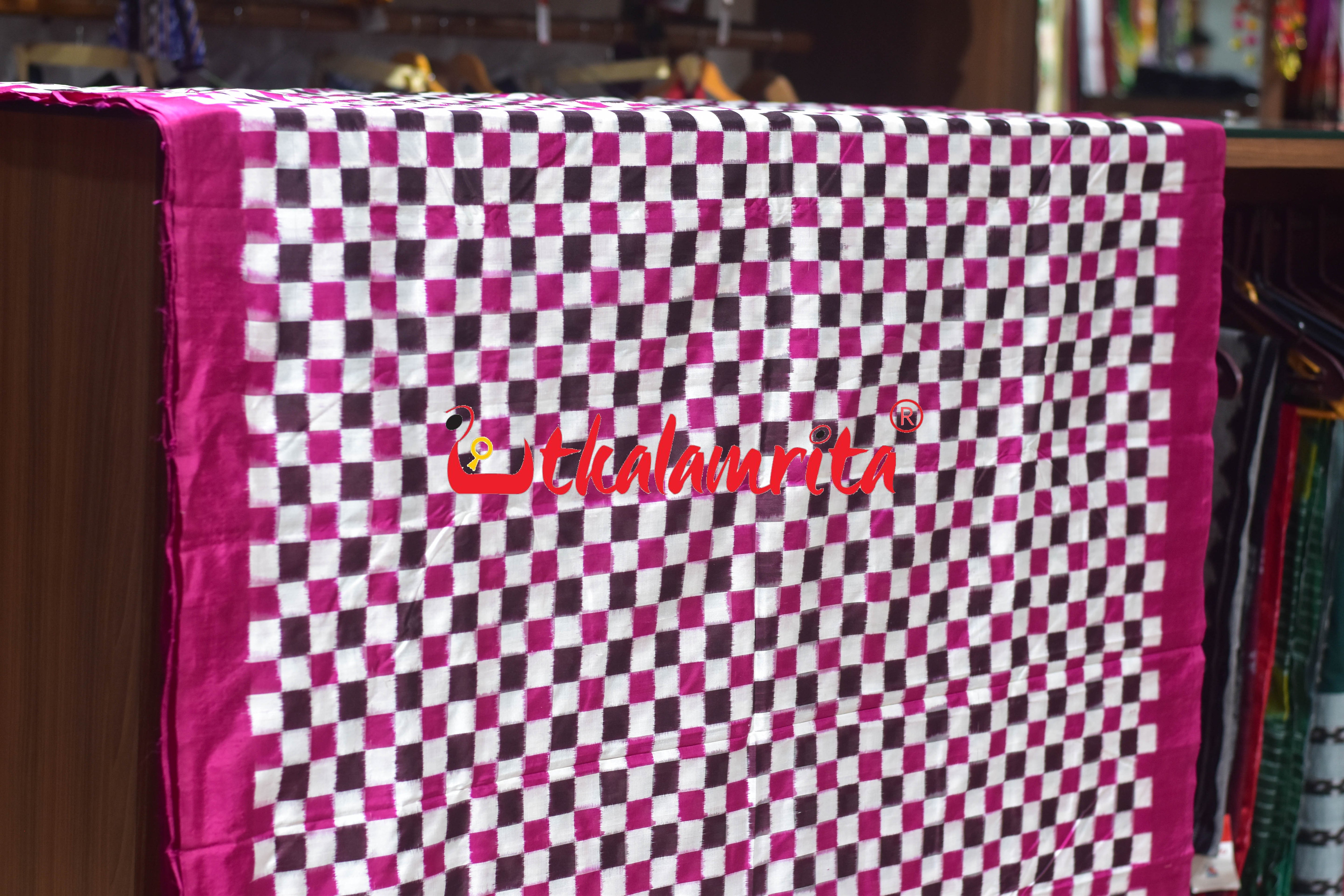 45 Kuthi Coffee Magenta Silk (Fabric)