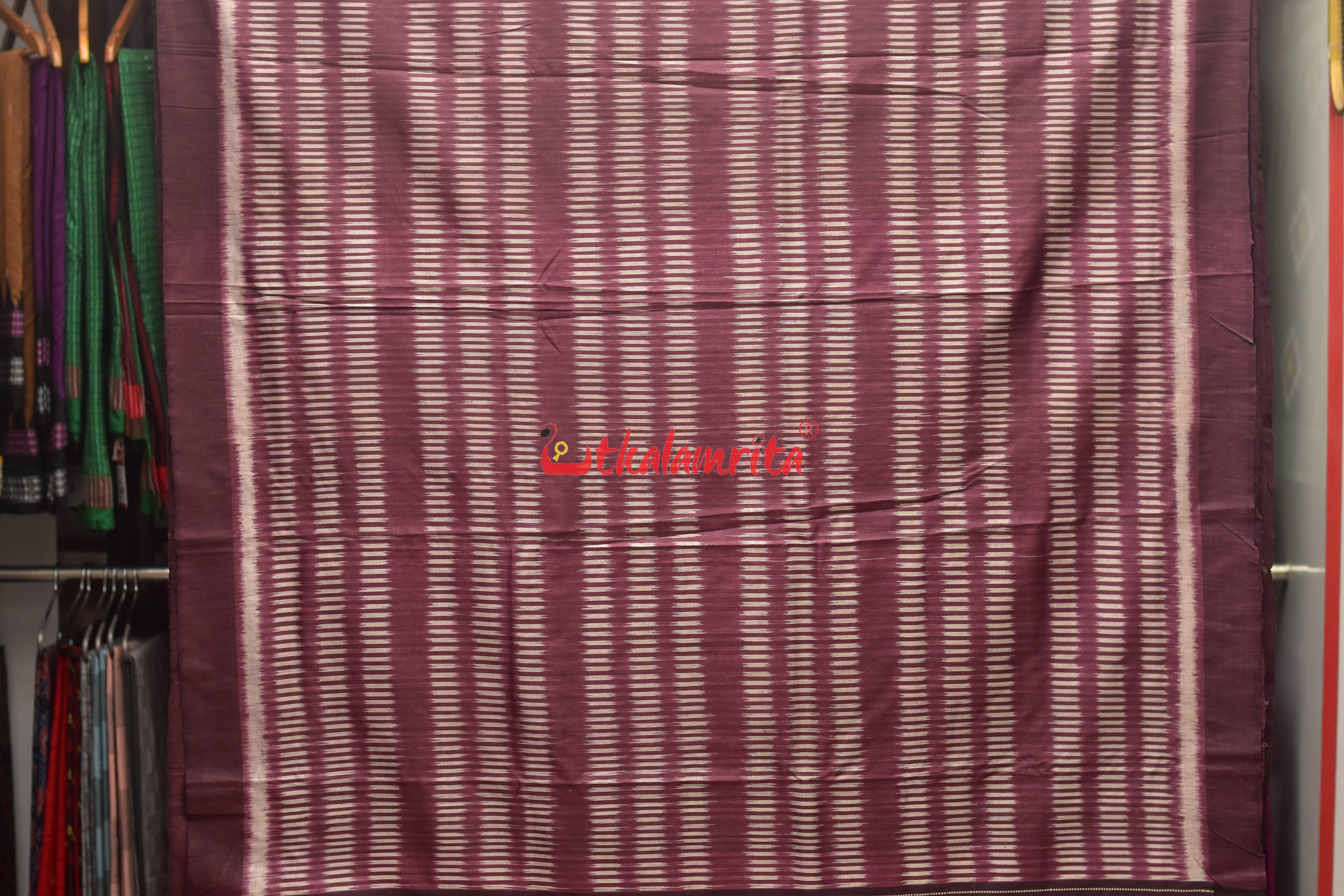 Jamun Body Ikat Tussar Saree