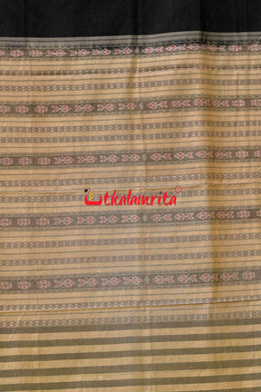 Charcoal Phoda Kumbha  Sambalpuri Cotton Saree