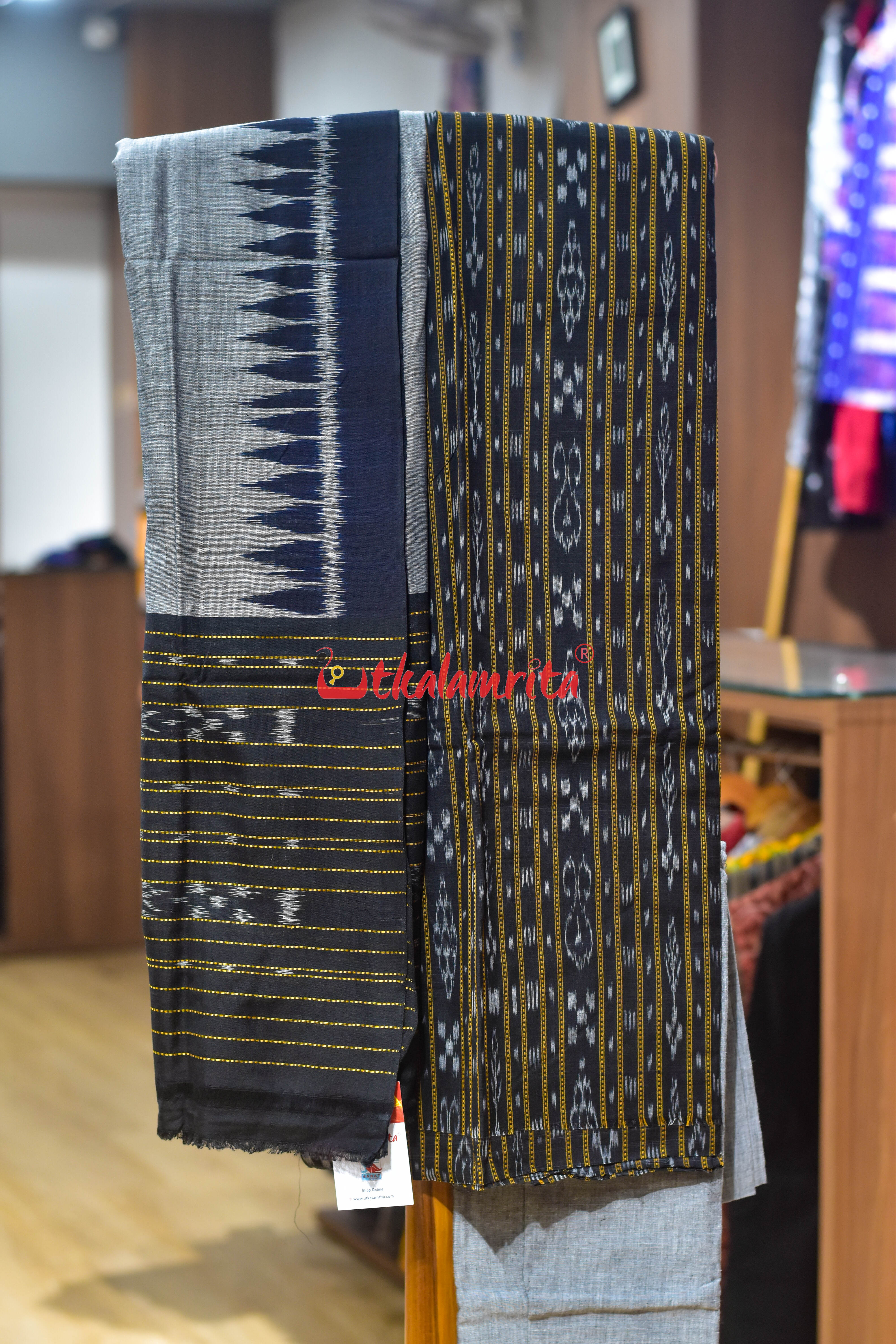 Black Ikat Dress Set