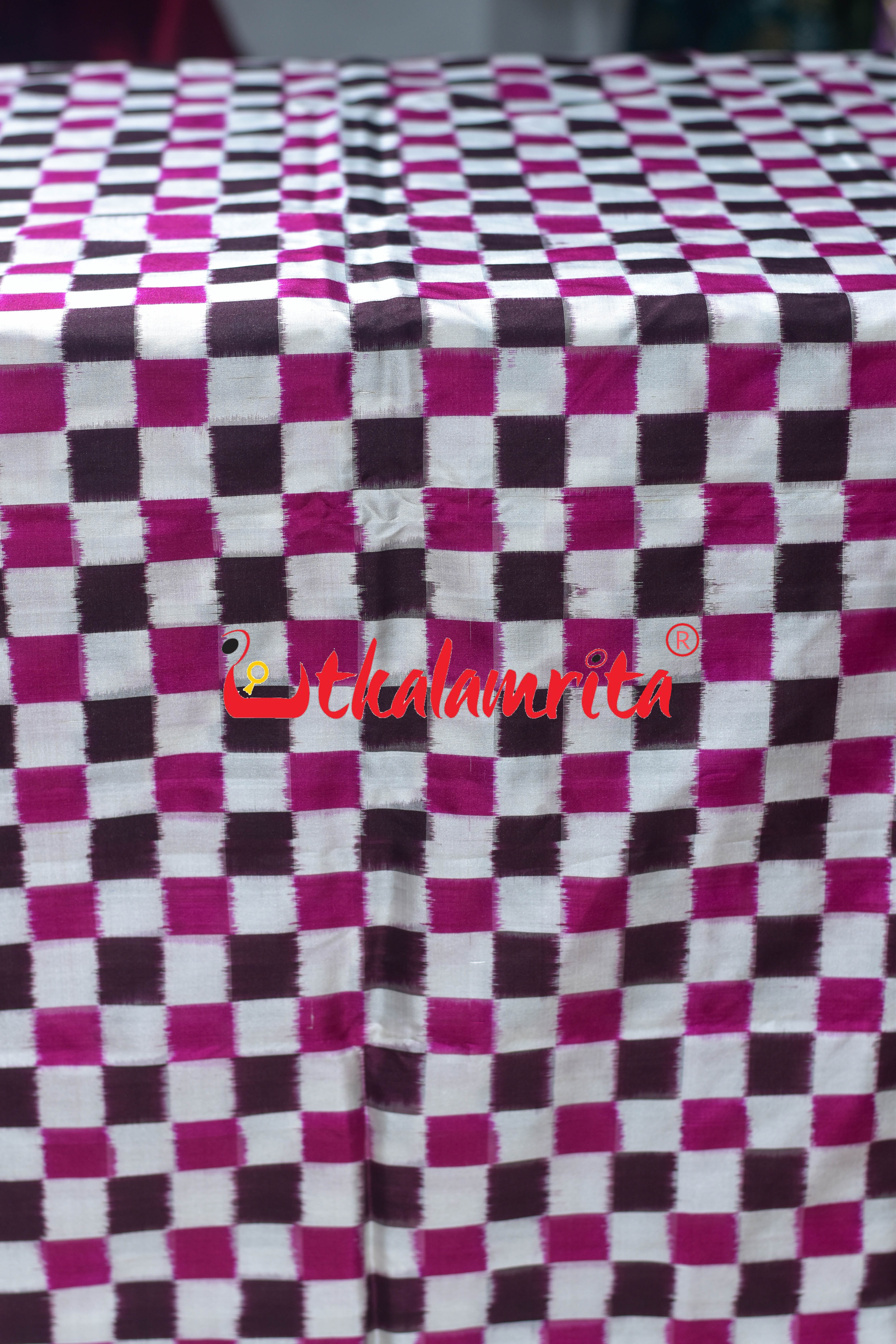 45 Kuthi Coffee Magenta Silk (Fabric)