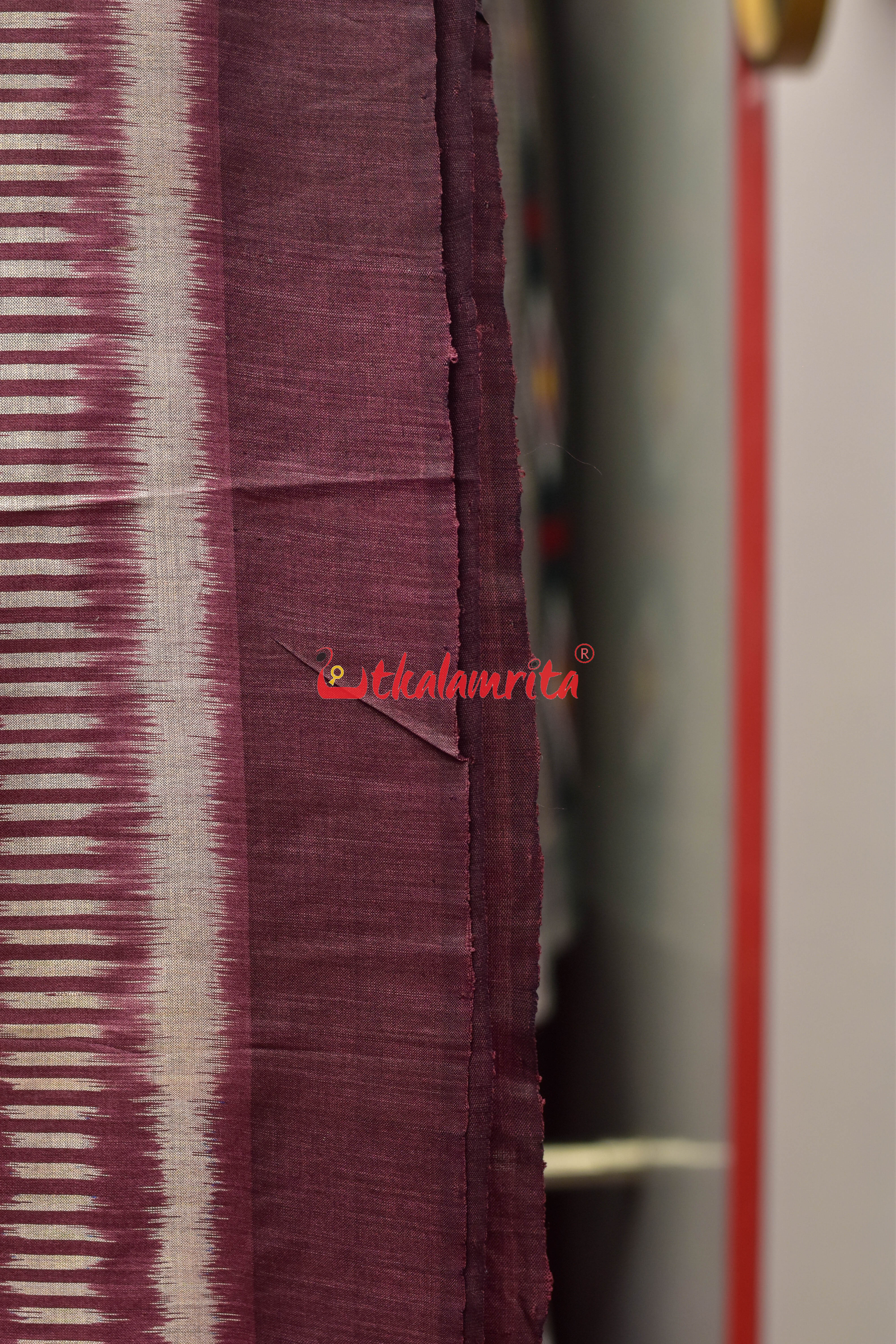 Jamun Body Ikat Tussar Saree
