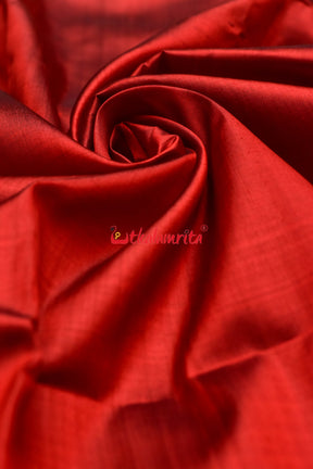 Maroon with Border Khandua Silk (Fabric)