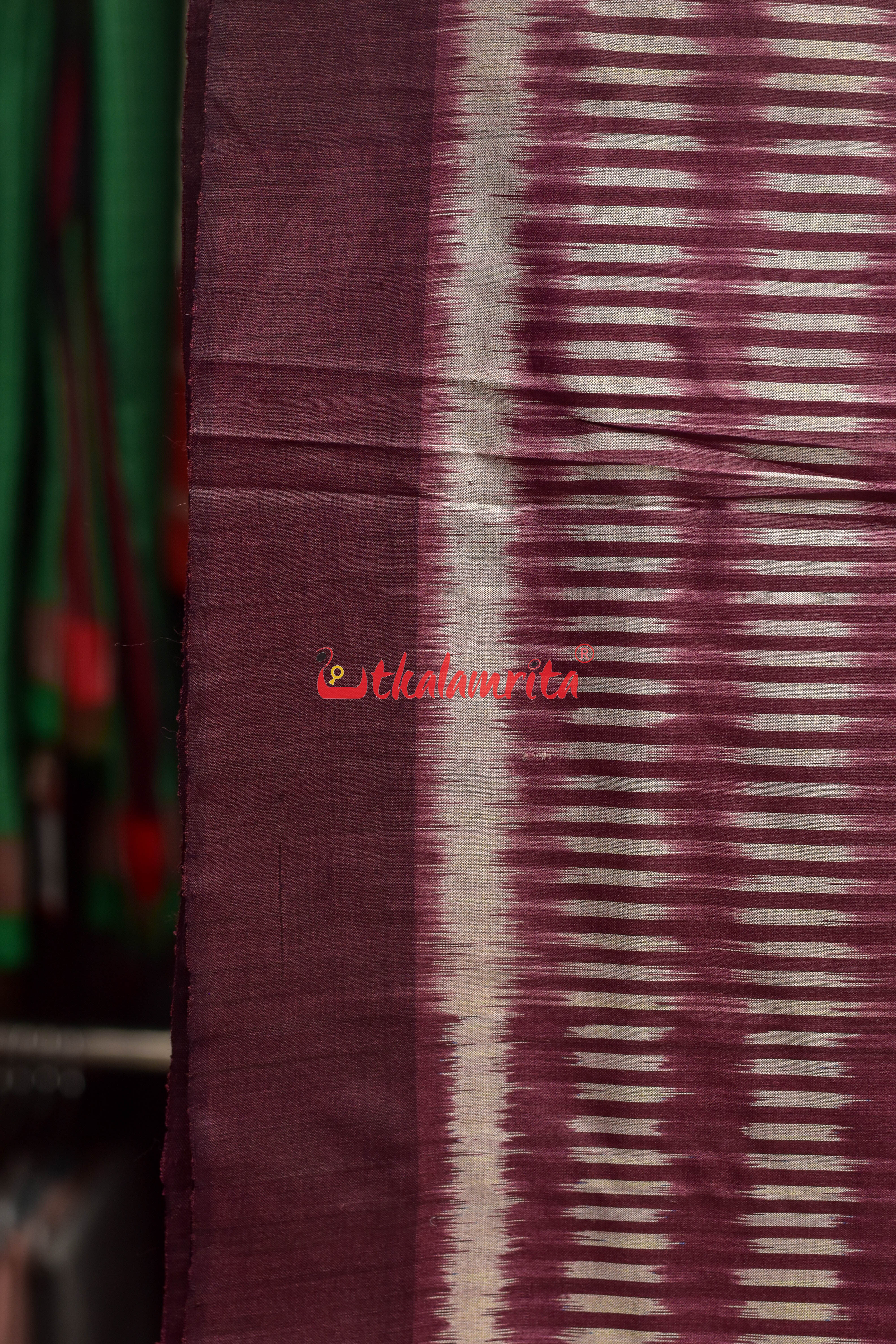 Jamun Body Ikat Tussar Saree