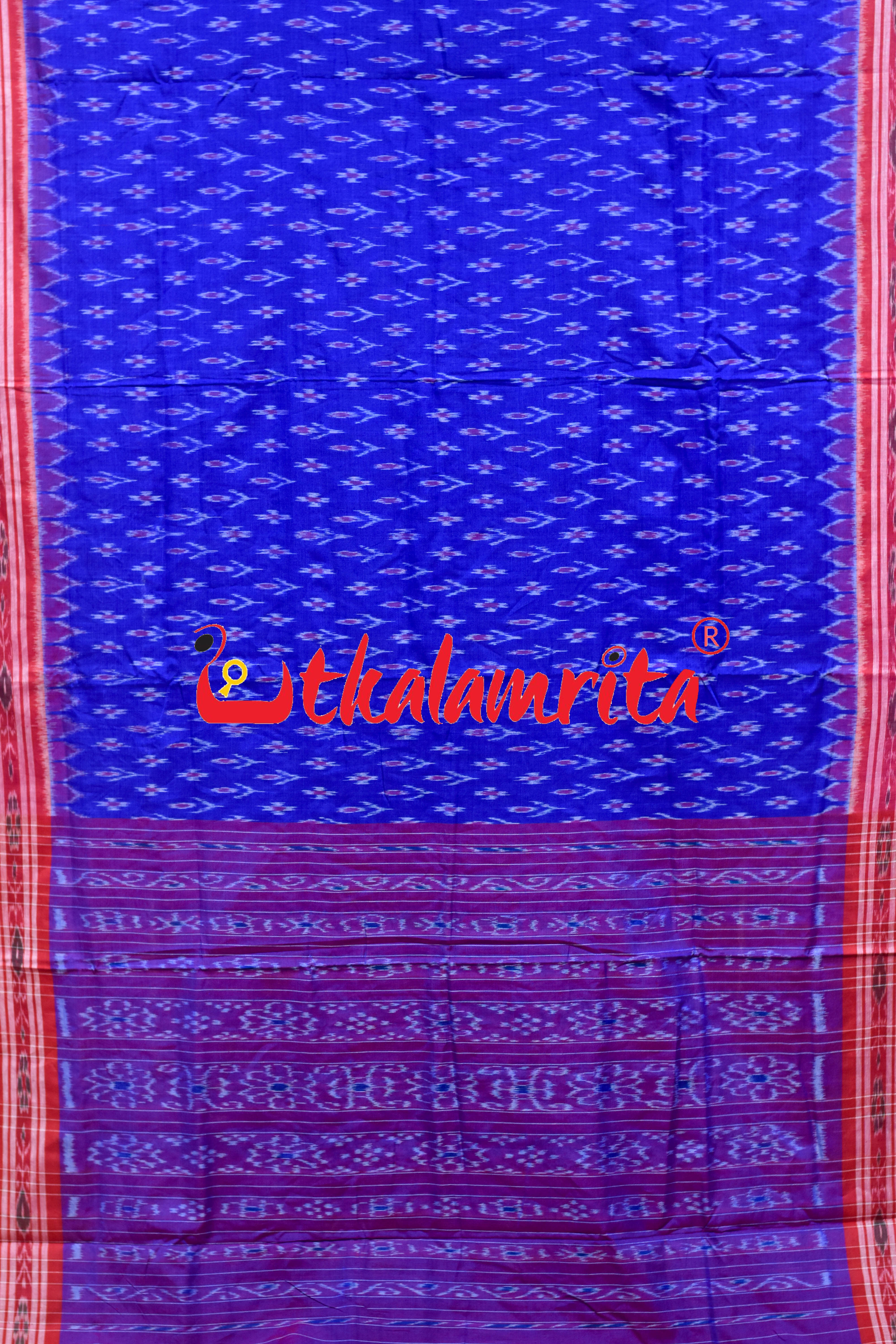 Blue Labanga Bandha Khandua Cotton Saree