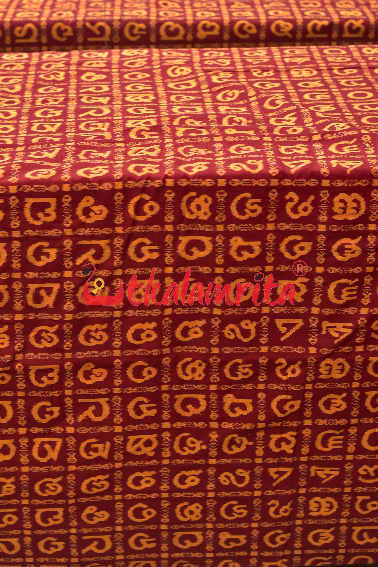 Red Odia Letters (Fabric)