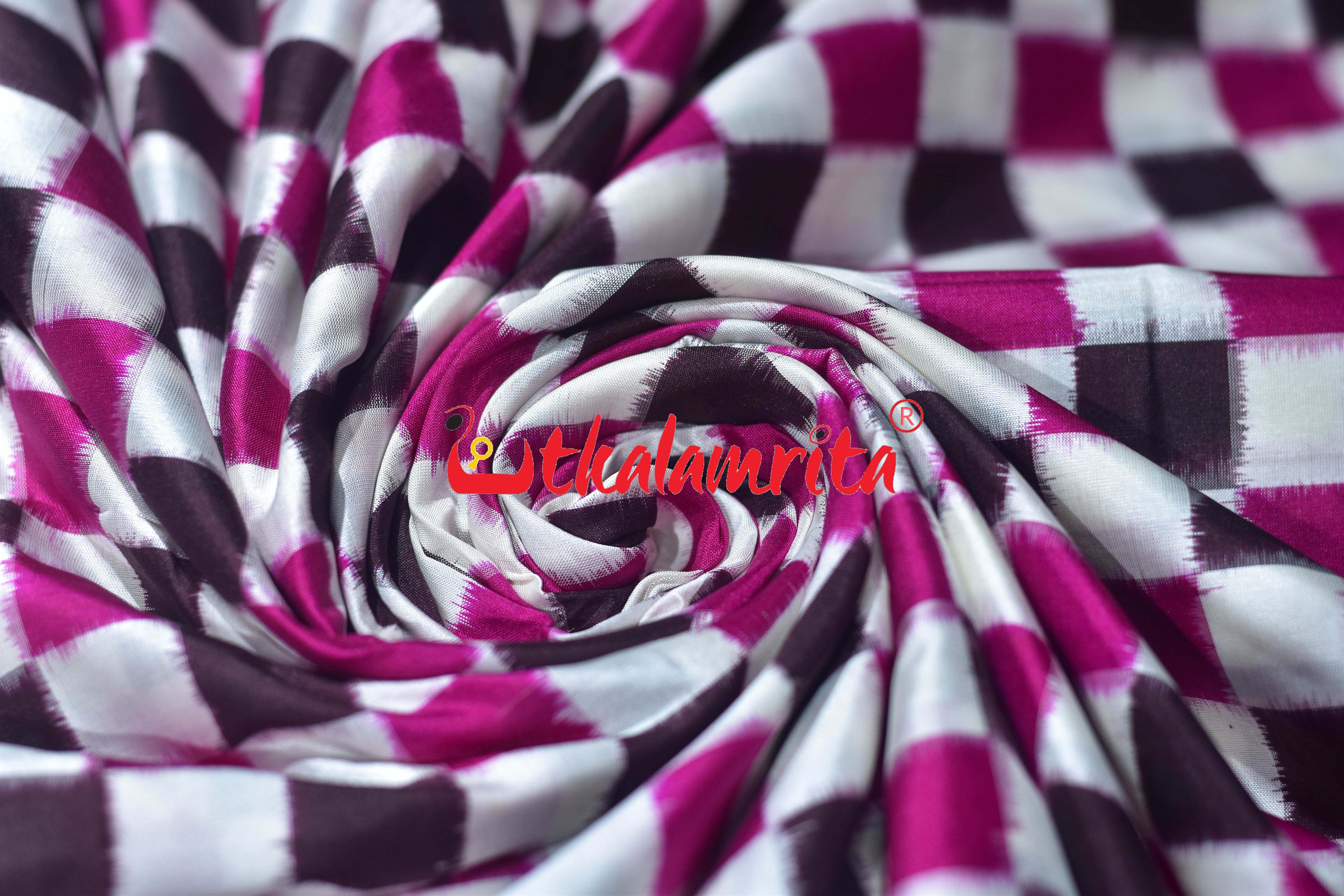 45 Kuthi Coffee Magenta Silk (Fabric)