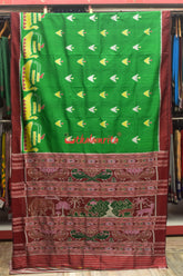 Green Boita Khandua Silk Saree