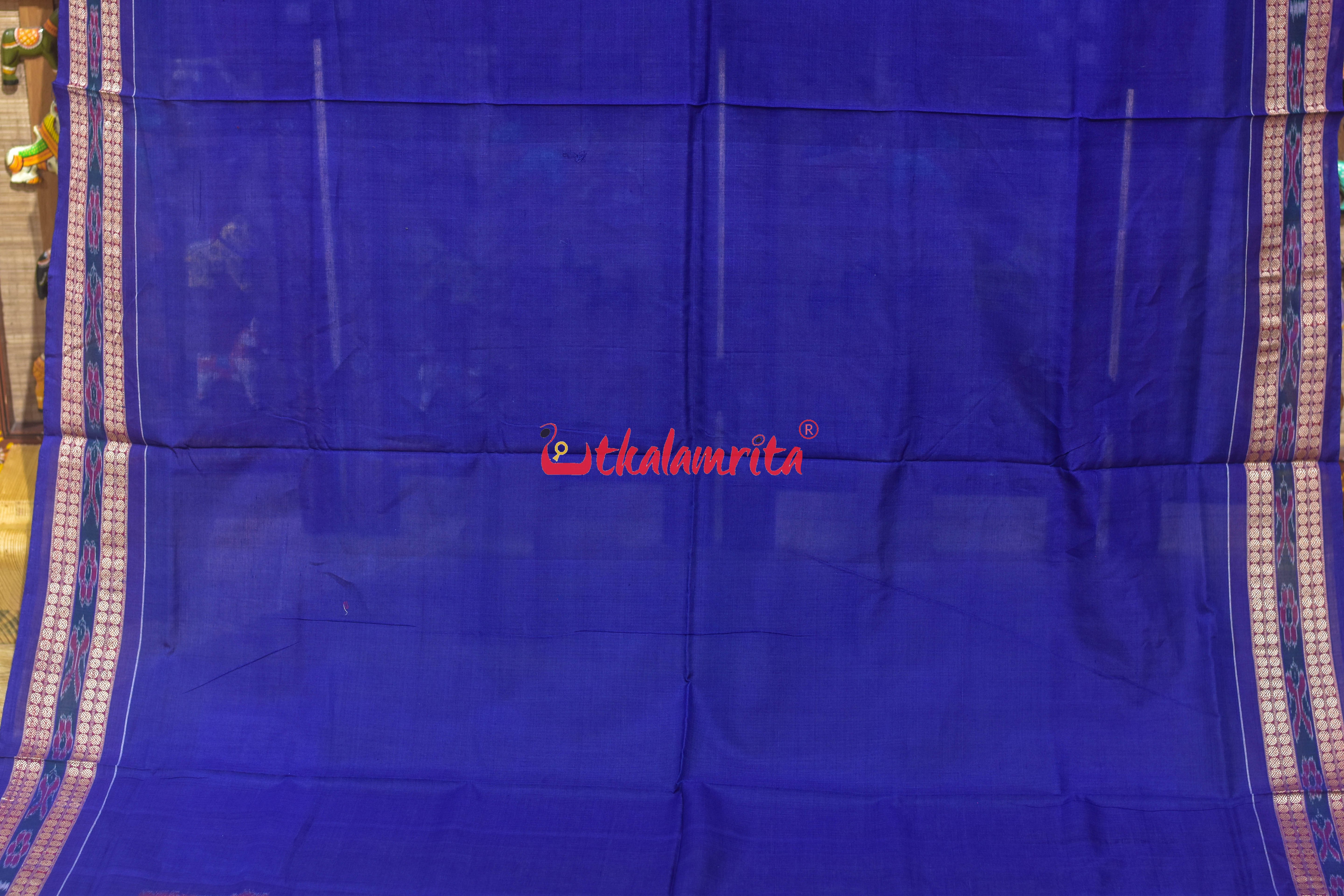 Brown Peacock Pasapali Scot Border Cotton Saree