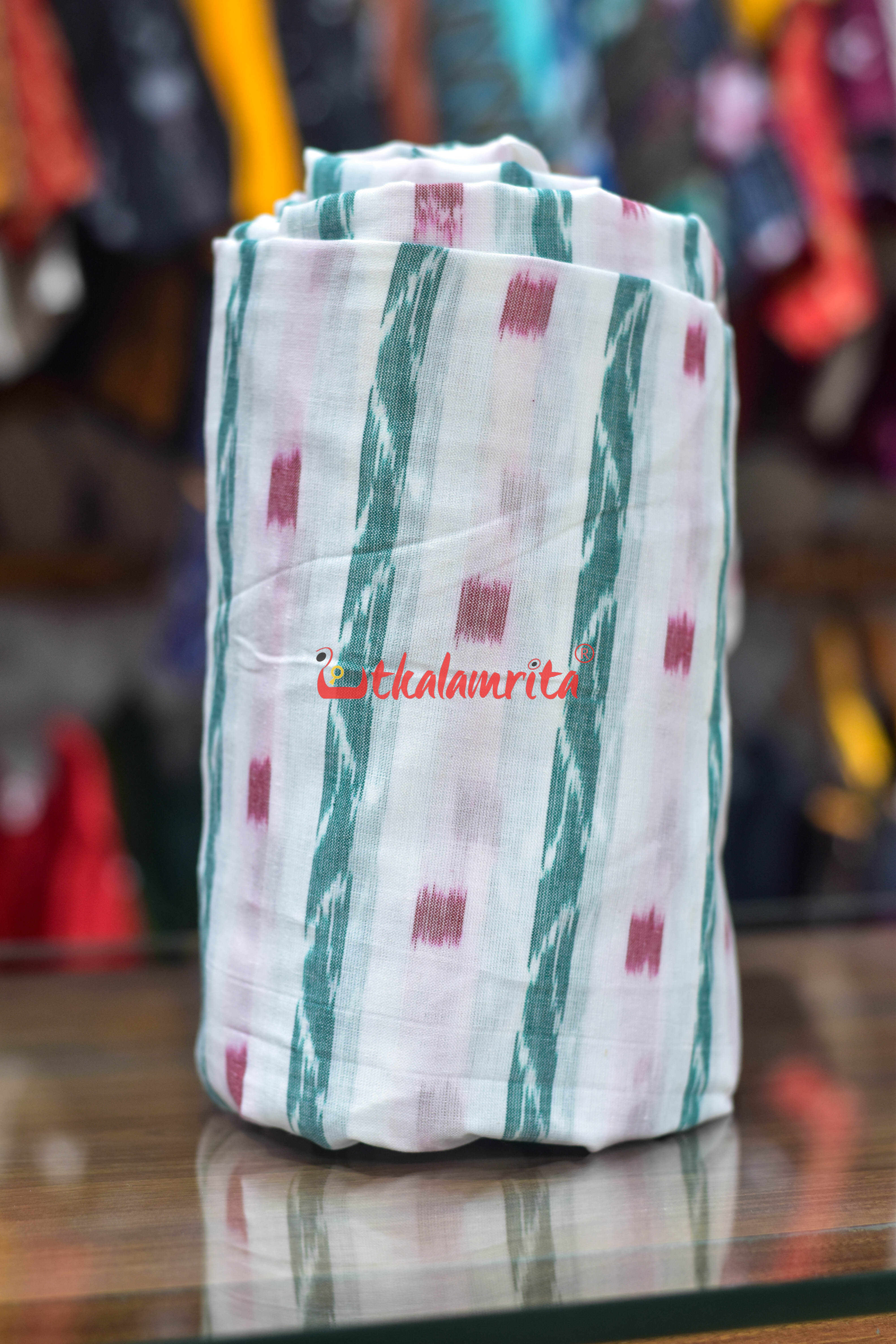 White Red Dots and Lata (Fabric)