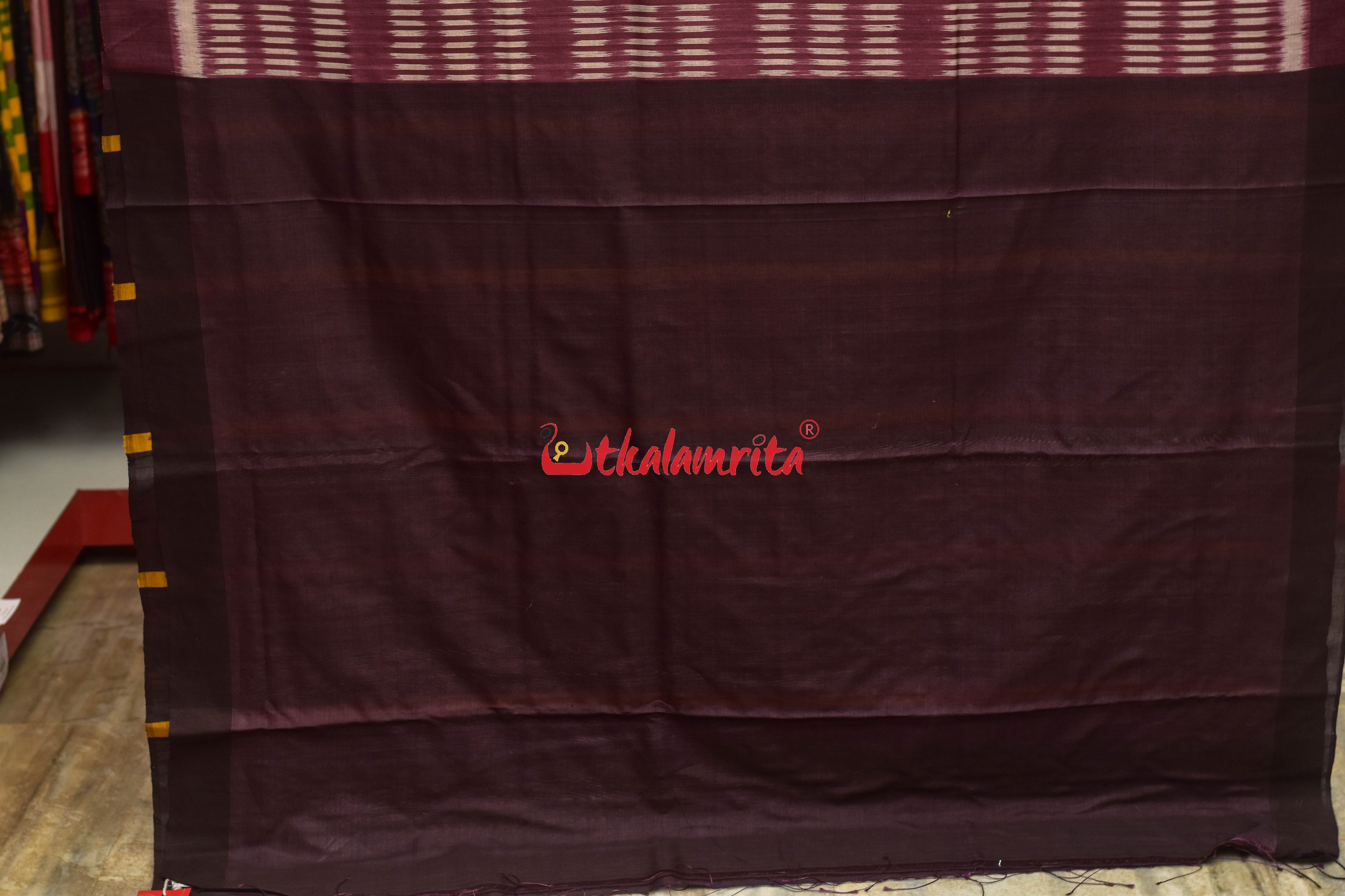Jamun Body Ikat Tussar Saree