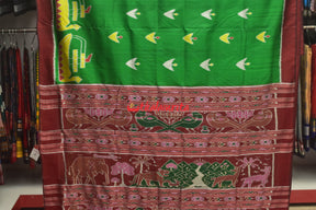 Green Boita Khandua Silk Saree