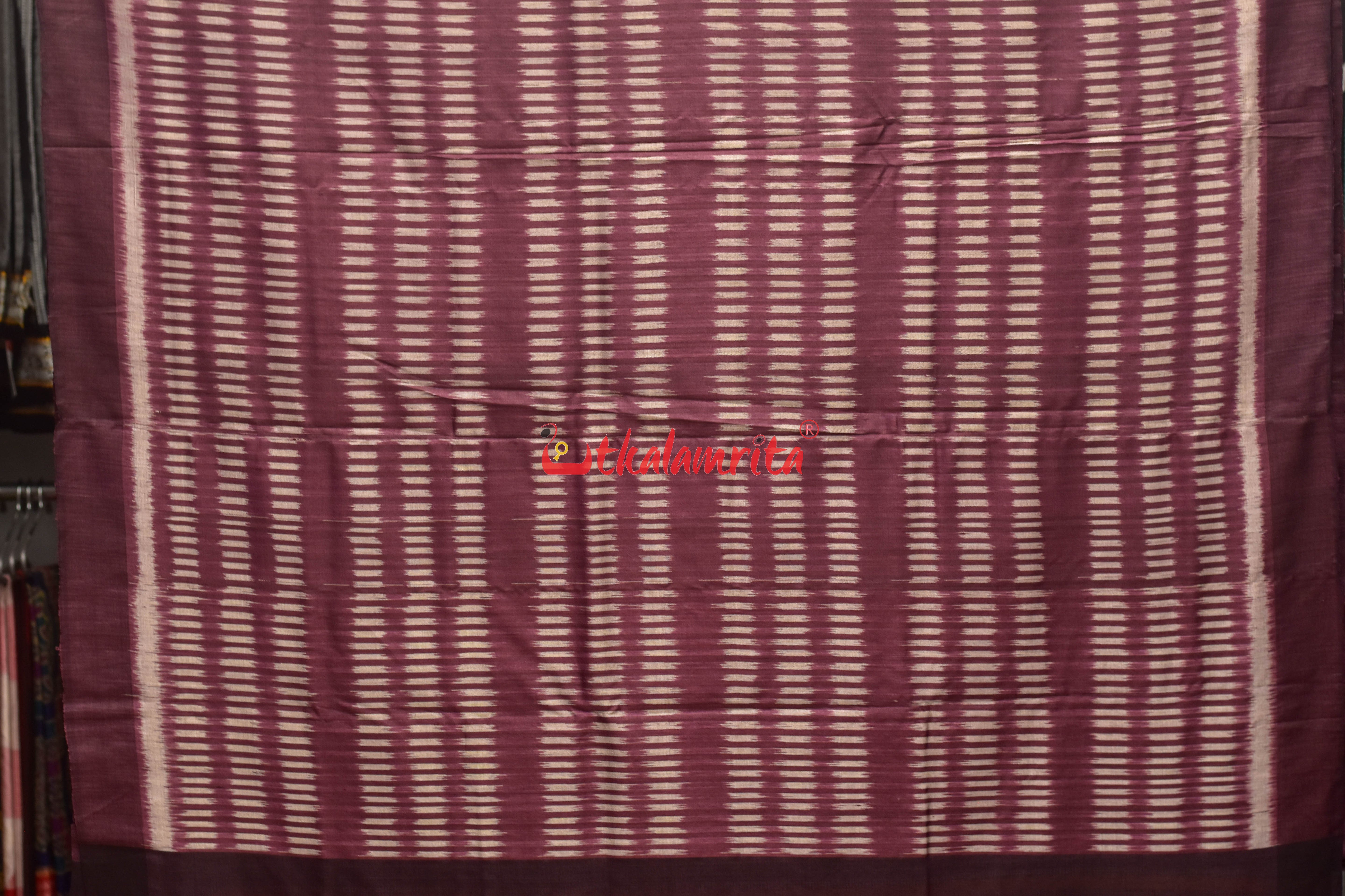 Jamun Body Ikat Tussar Saree