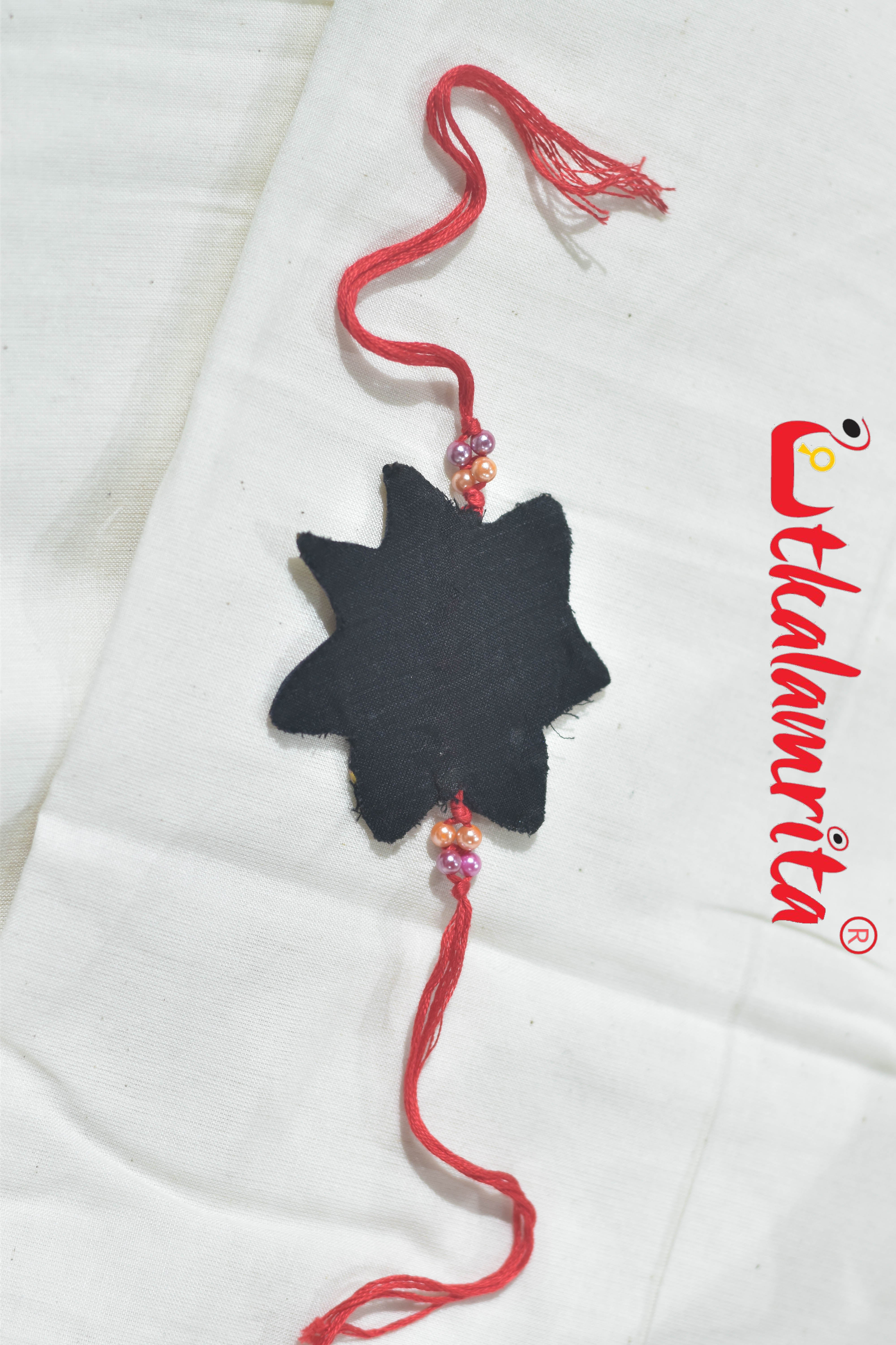 Mustard Flower Pattachitra (Ikat Rakhi)