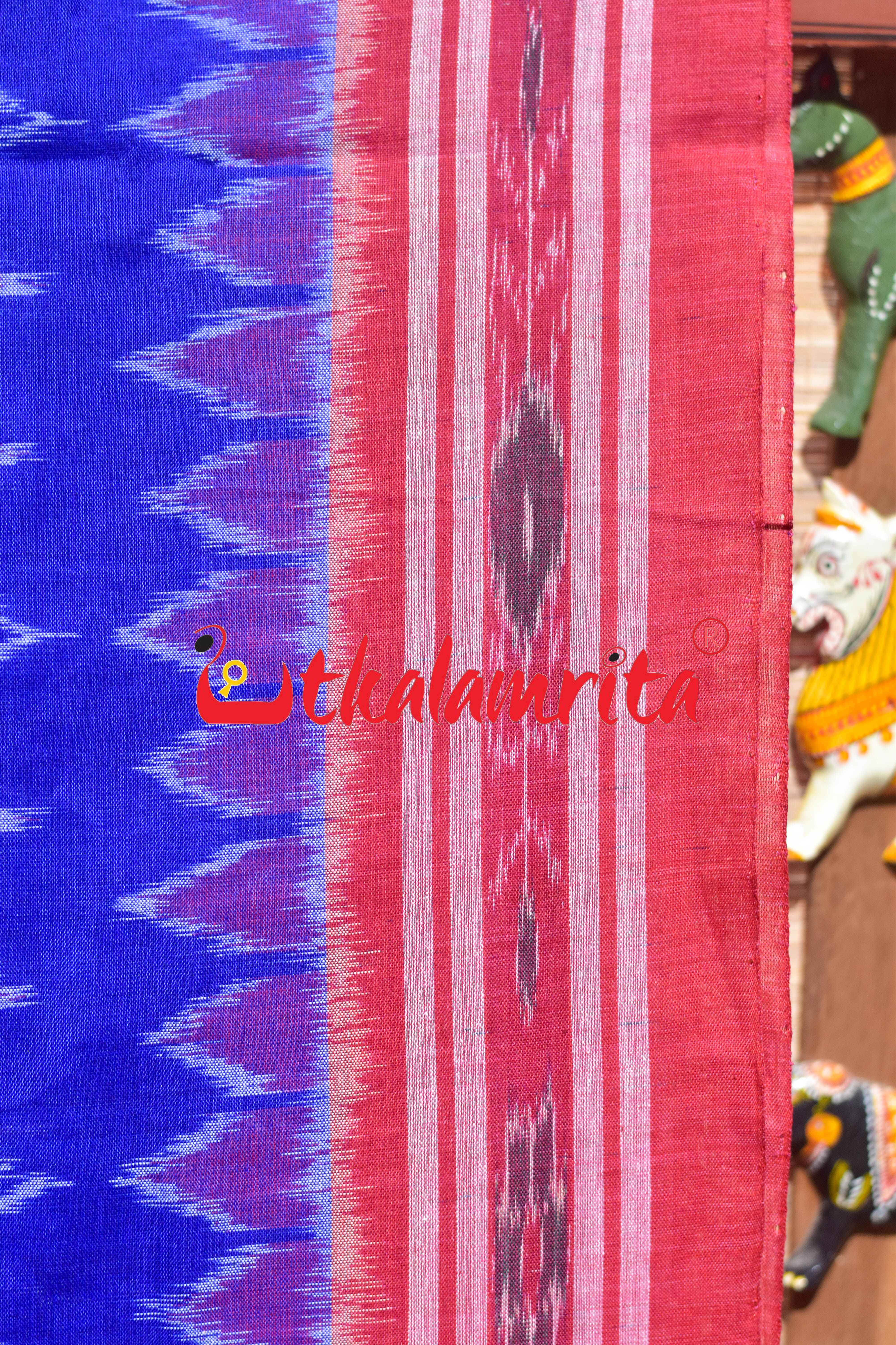 Blue Labanga Bandha Khandua Cotton Saree