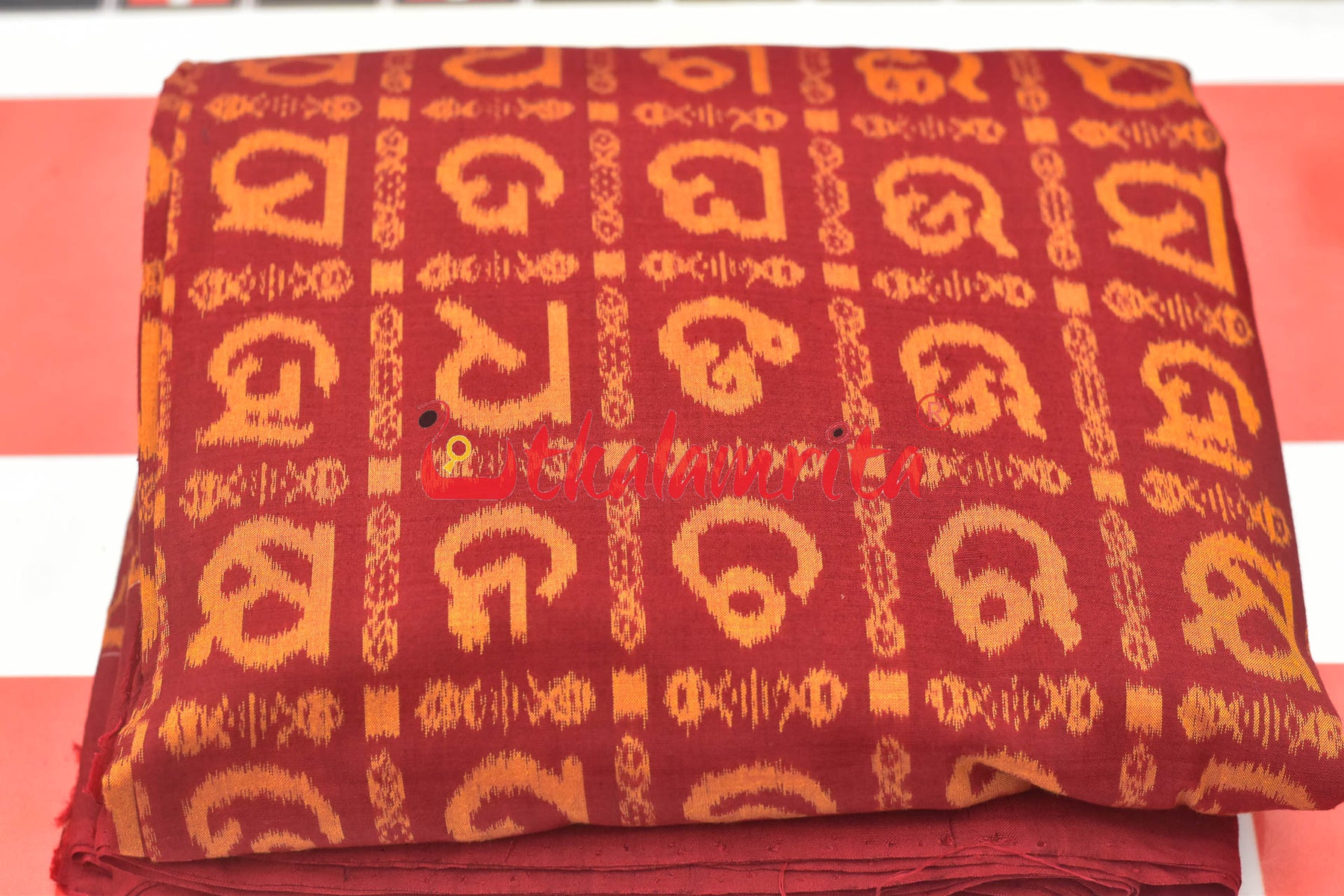 Red Odia Letters (Fabric)