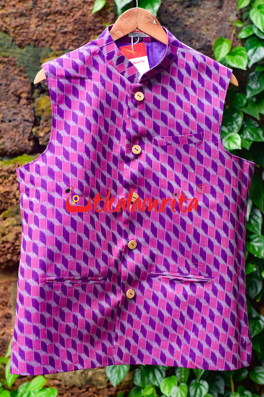 3D Pink Purple Sambalpuri (Modi Jacket)