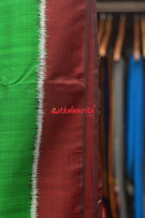 Green Boita Khandua Silk Saree
