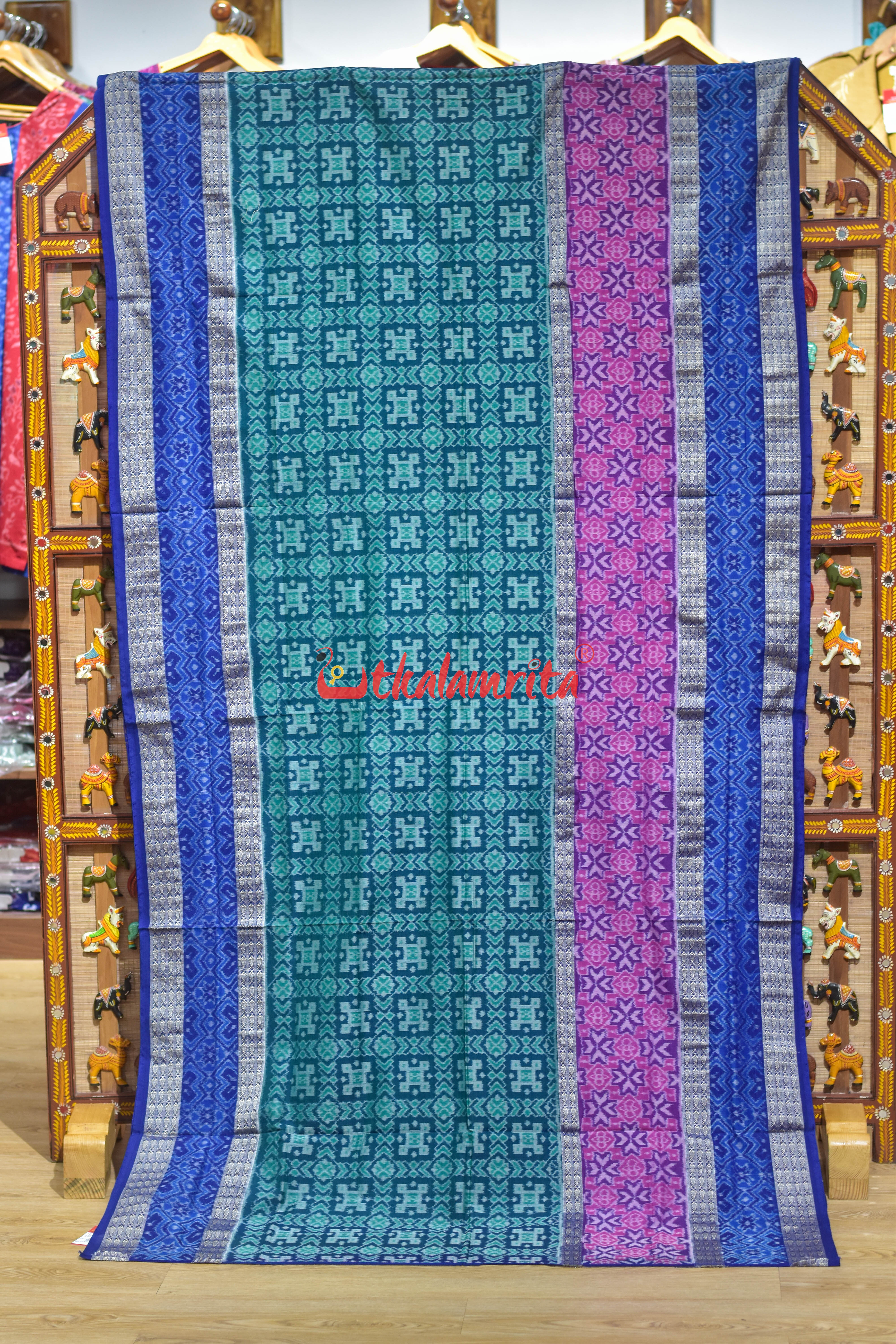 Multi Scot Sambalpuri Cotton Saree