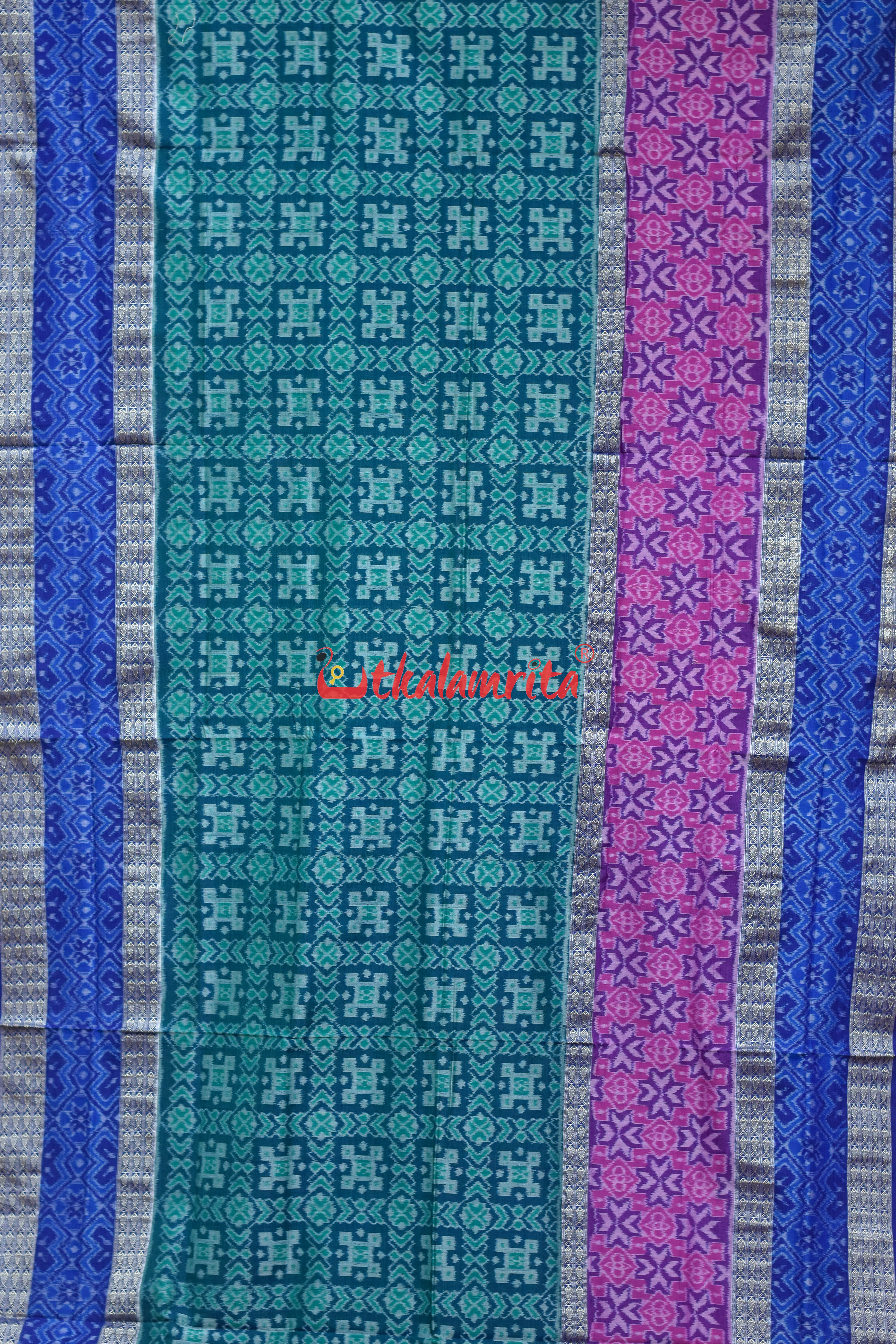 Multi Scot Sambalpuri Cotton Saree