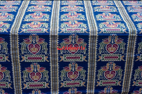 Singhasan Blue Sambalpuri Cotton (Fabric)