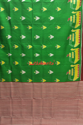 Green Boita Khandua Silk Saree