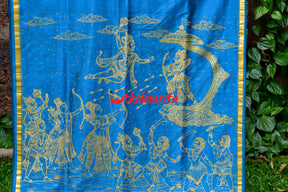 Rama Rabana Judha Pattachitra Silk Saree