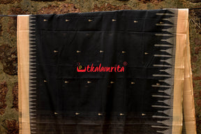 Charcoal Phoda Kumbha  Sambalpuri Cotton Saree