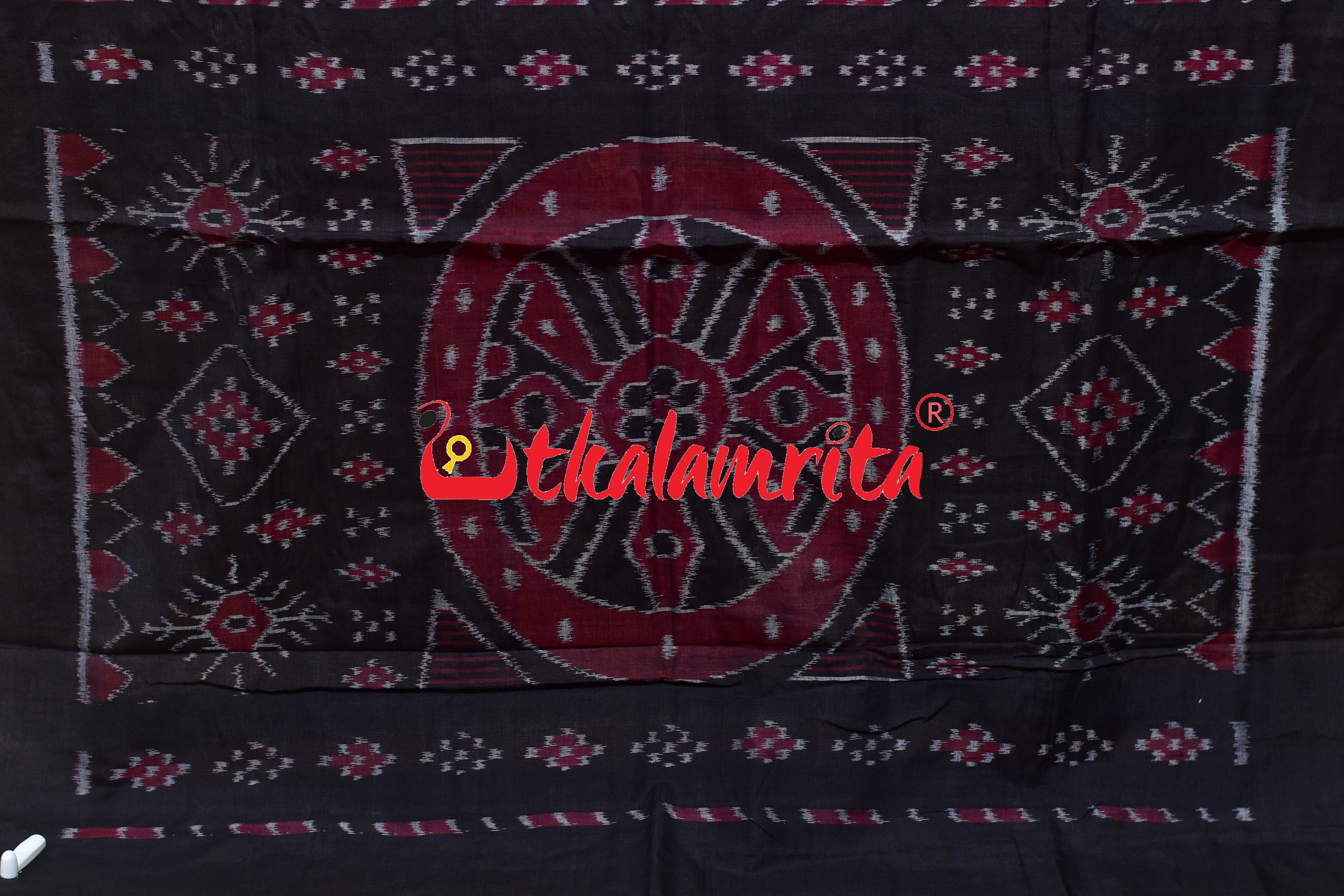 Chocolate Brown Kargil Kumbha Cotton Saree