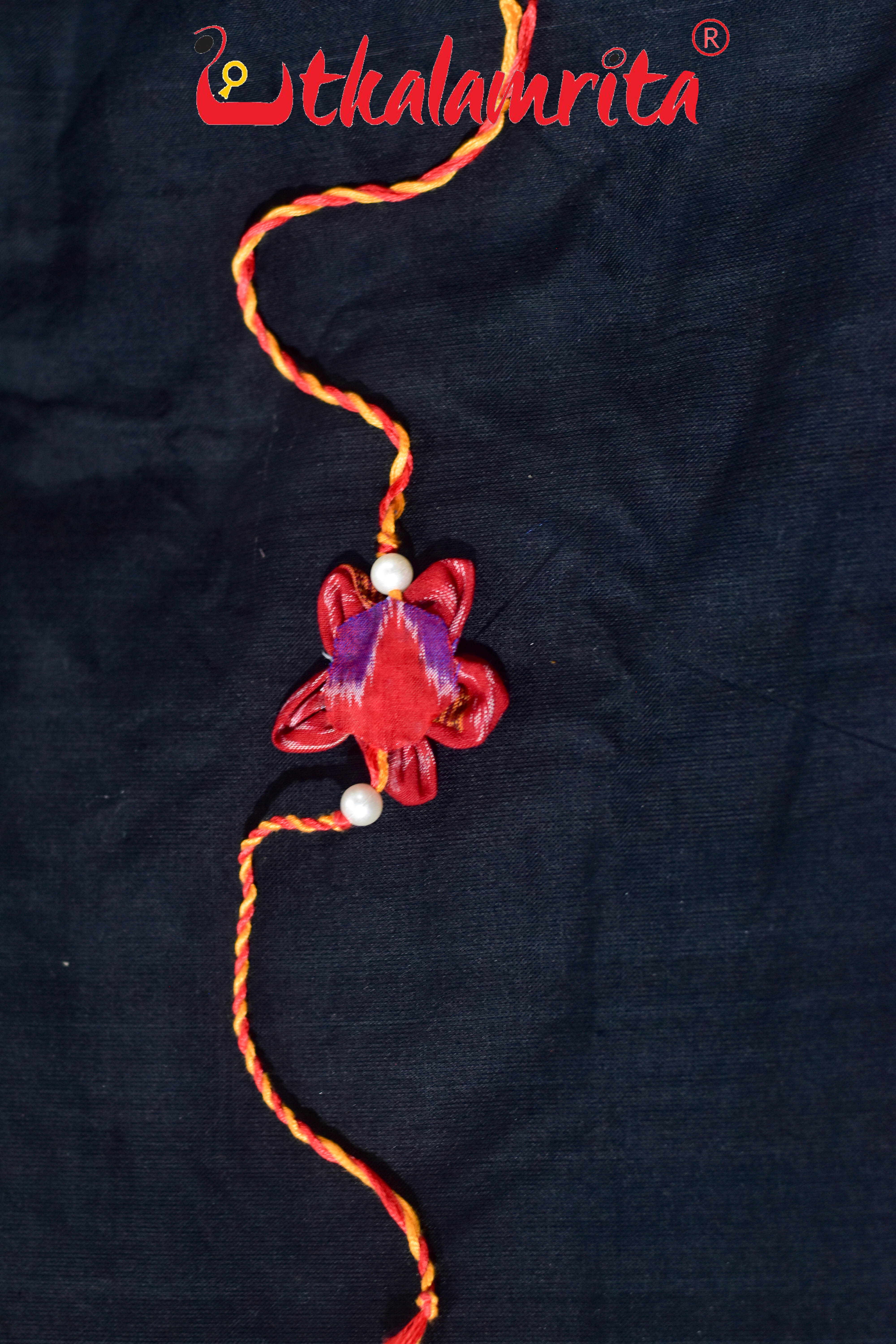 Red Star Flower (Ikat Rakhi)
