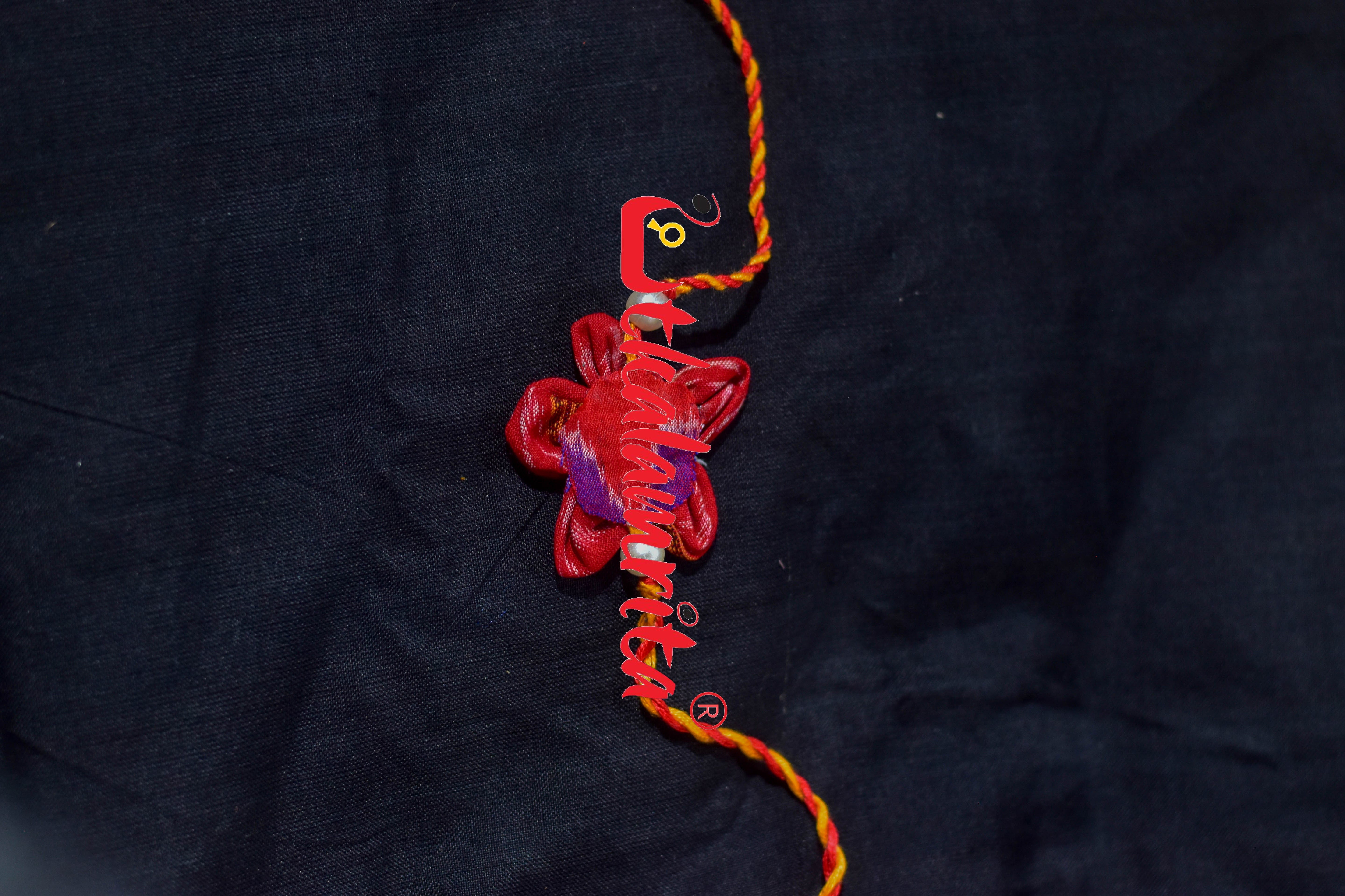 Red Star Flower (Ikat Rakhi)