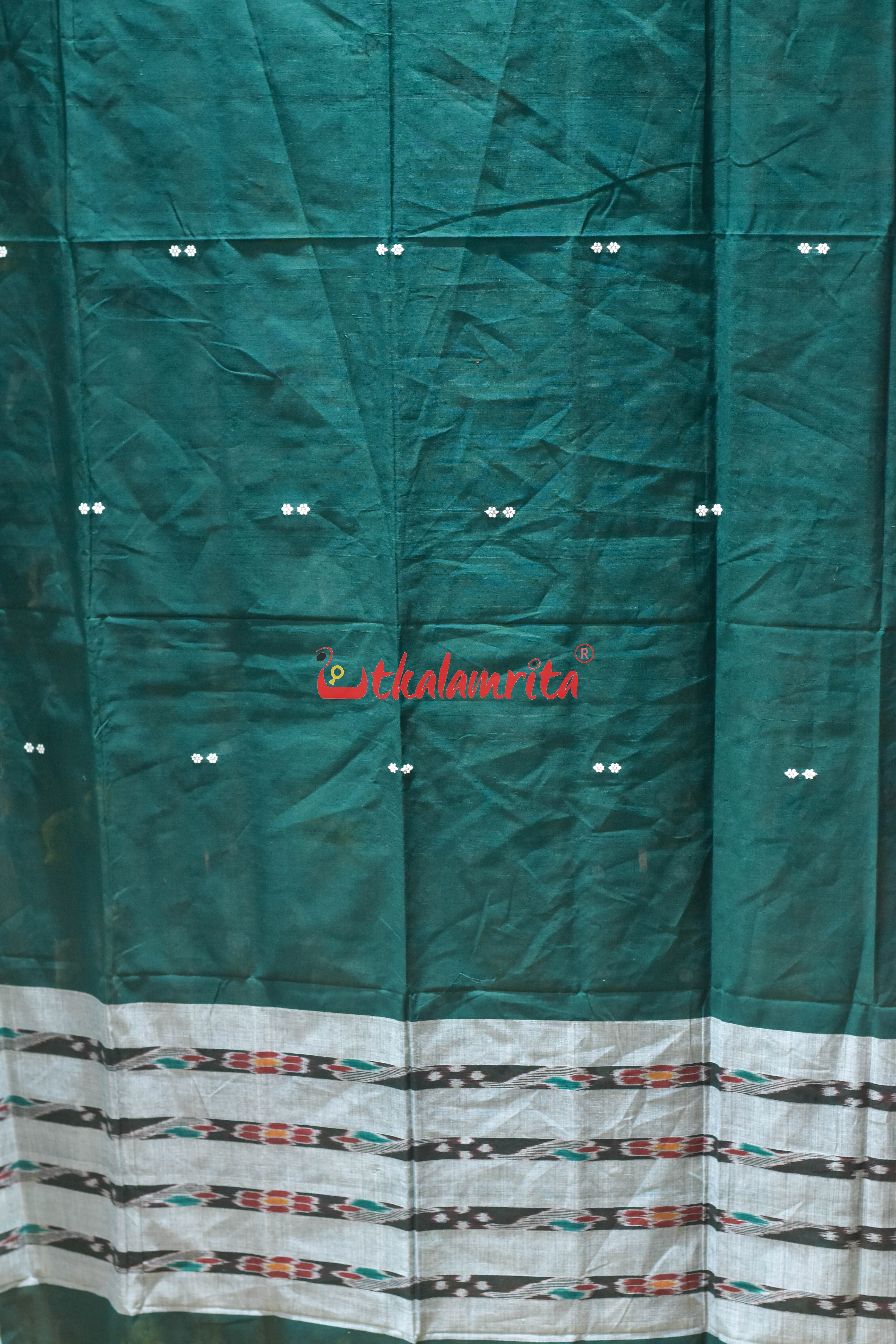 Bottle Green Pittala Single Cotton (Dupatta)
