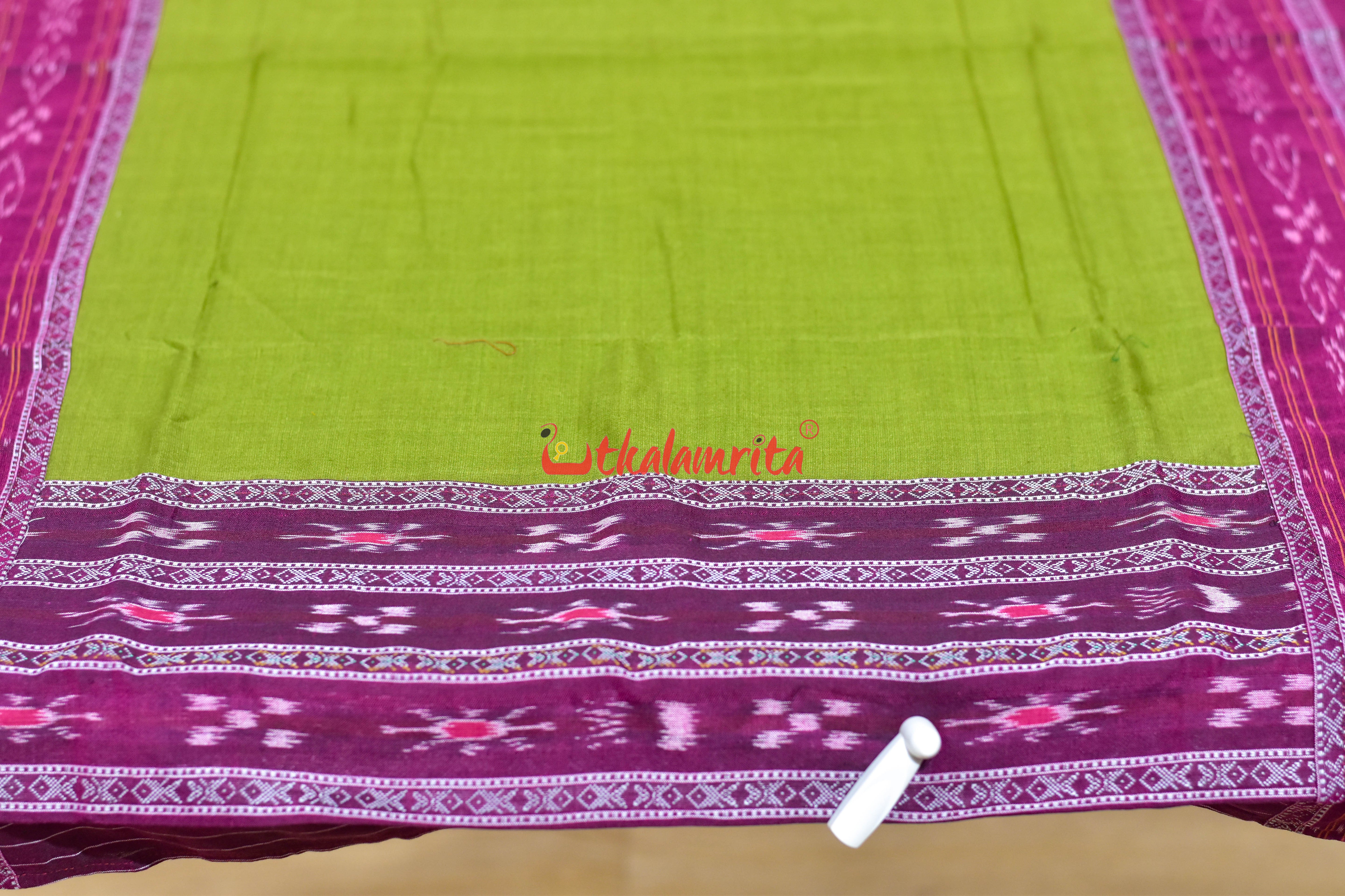 Magenta Mehendi Green Simple Pasapali Flower Dress Set