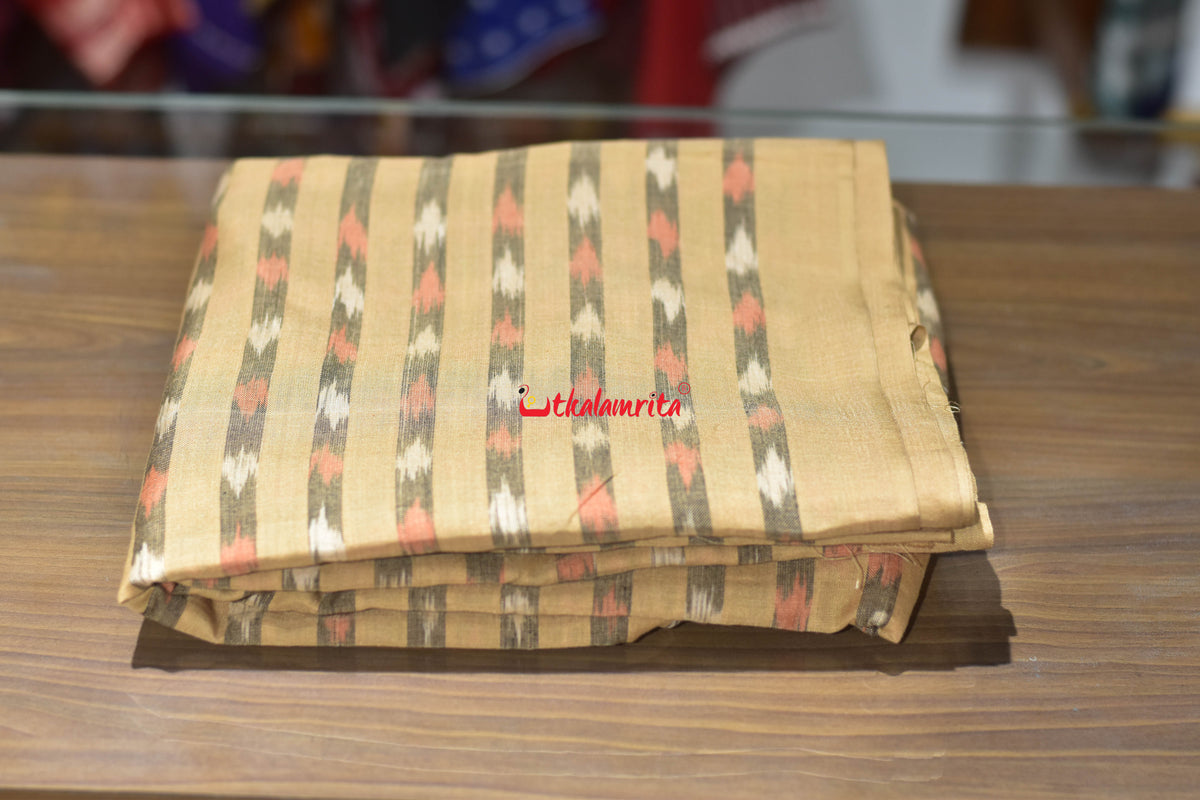 dark cream lines Dots cotton fabric