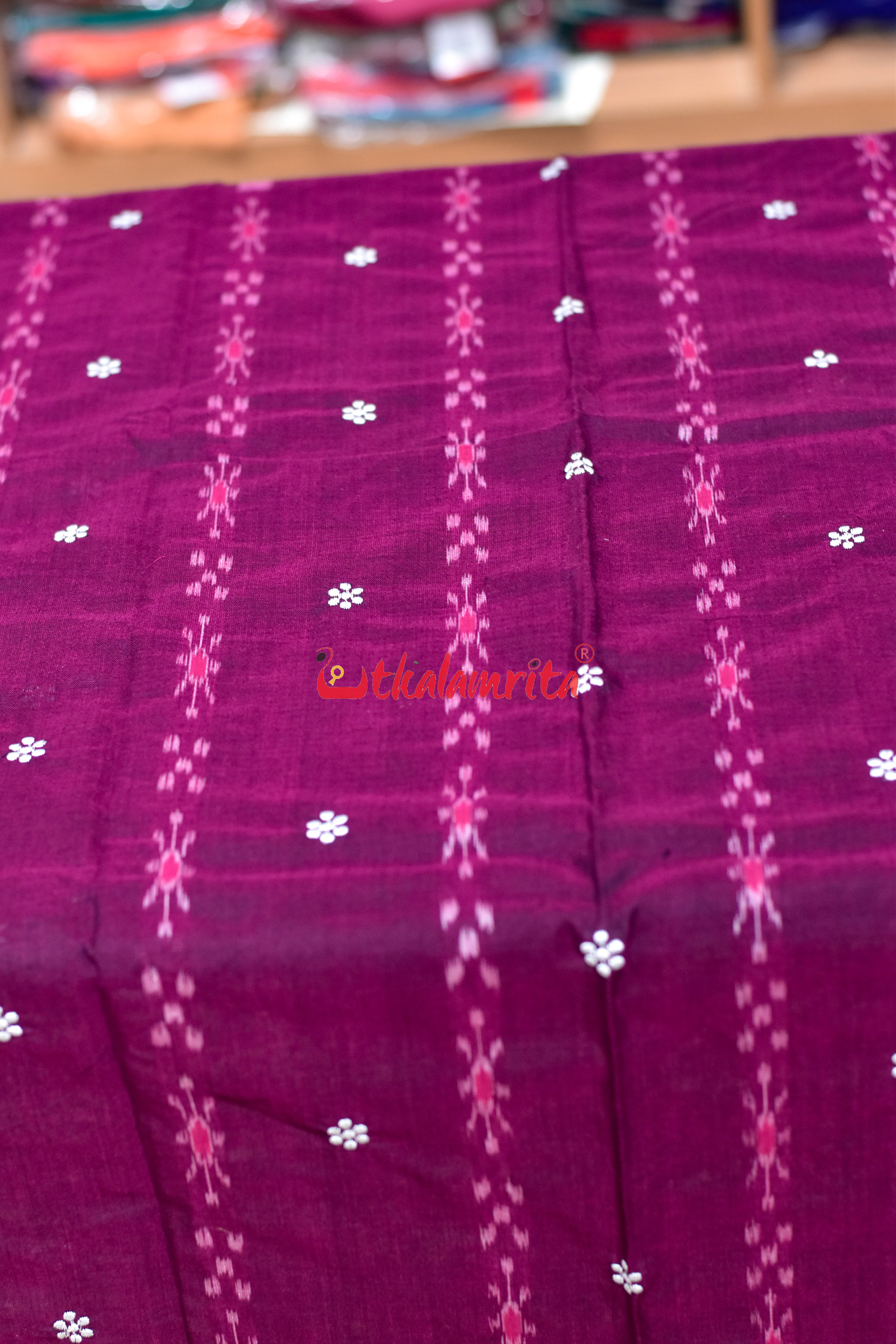 Magenta Mehendi Green Simple Pasapali Flower Dress Set